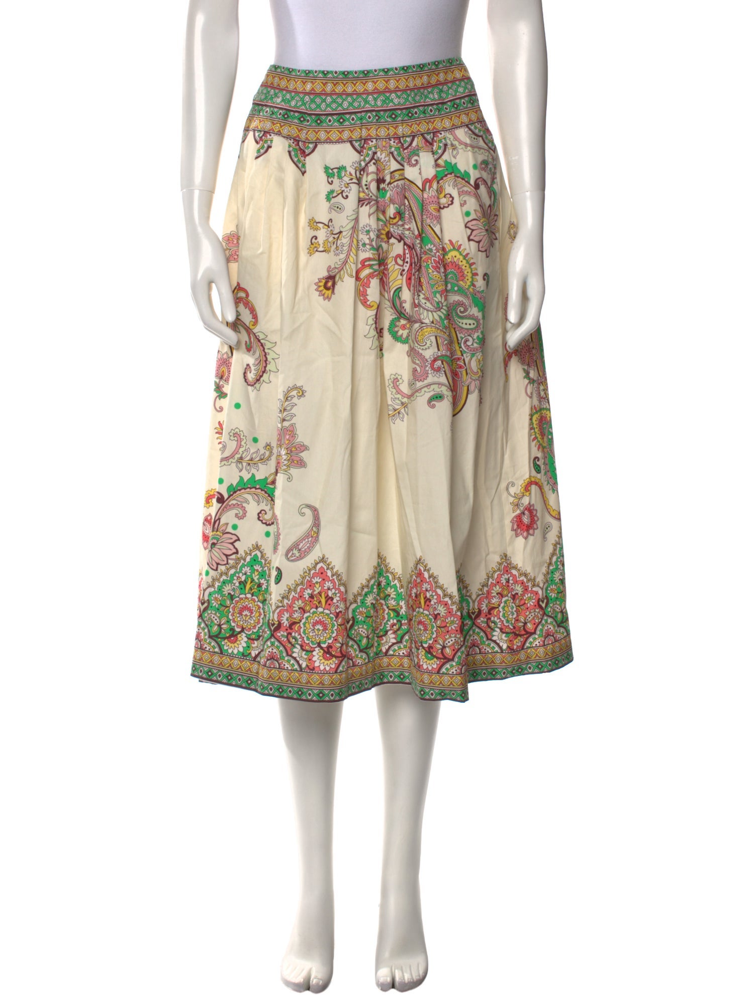 Etro Paisley Print Midi Length Skirt