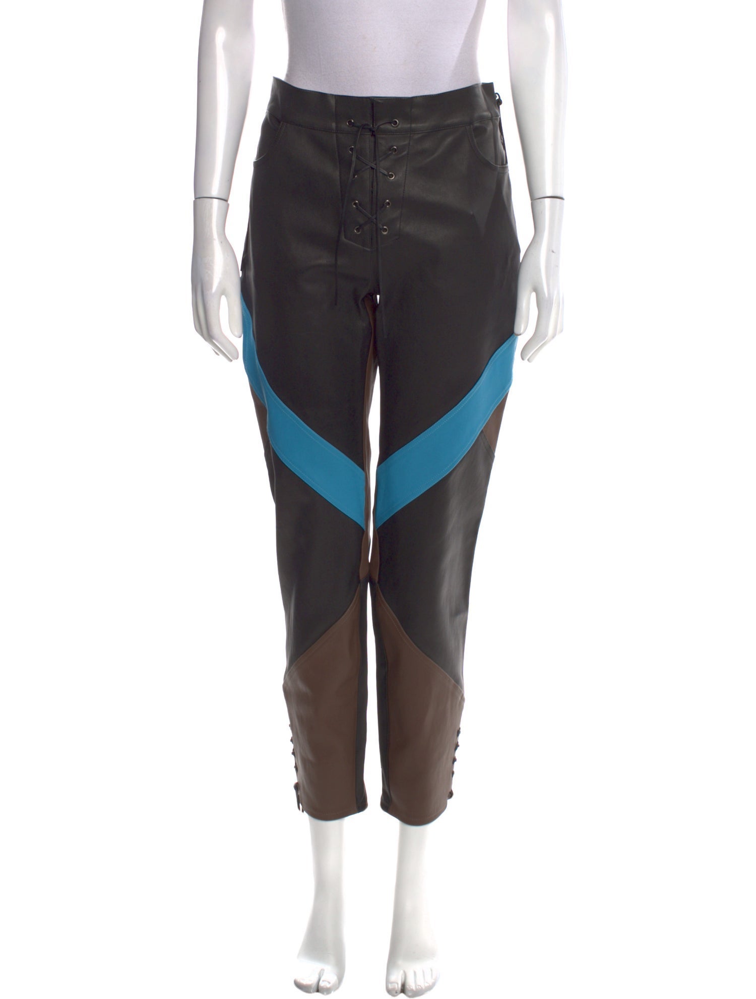 Etro Colorblock Pattern Straight Leg Pants