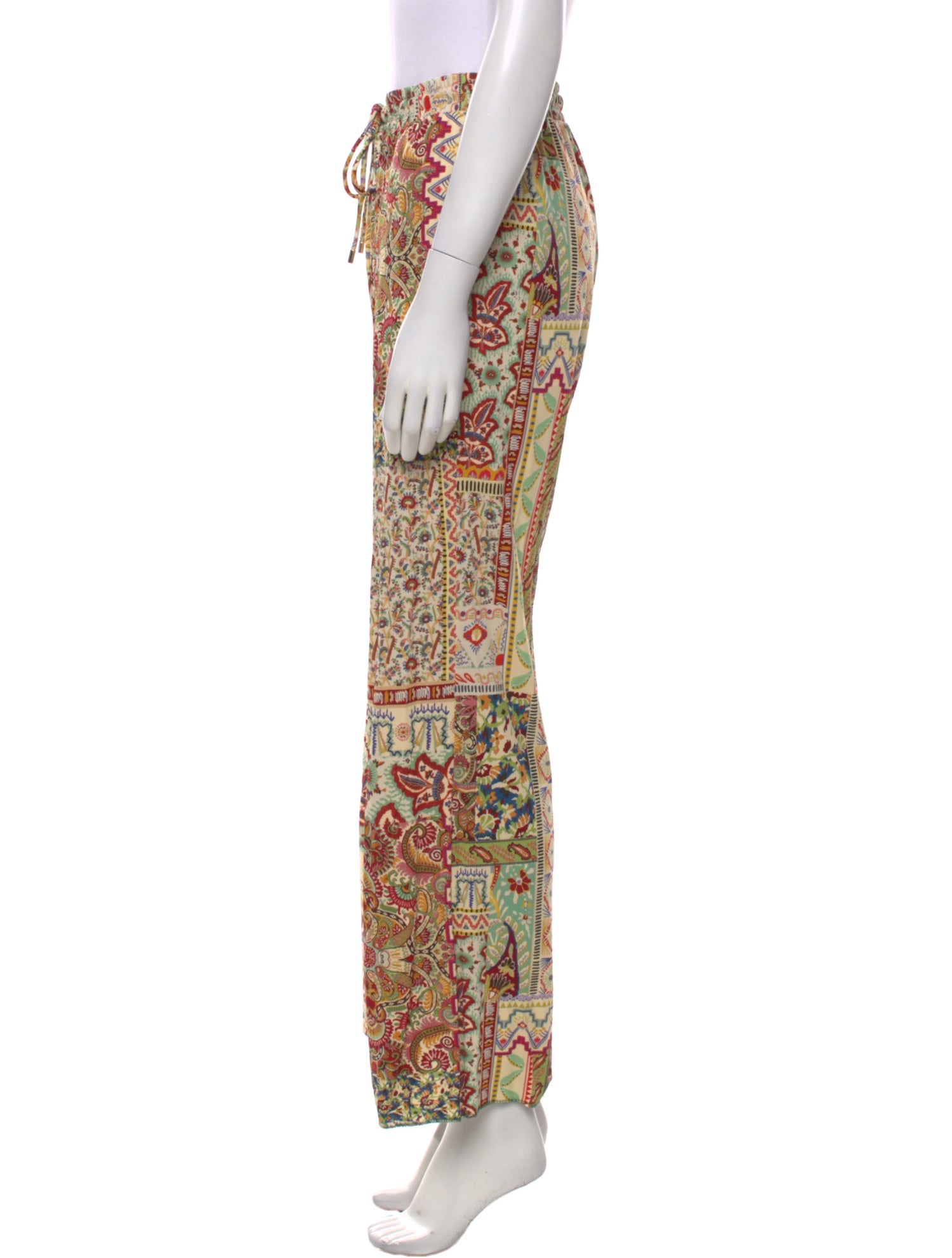 Etro Floral Print Straight Leg Pants