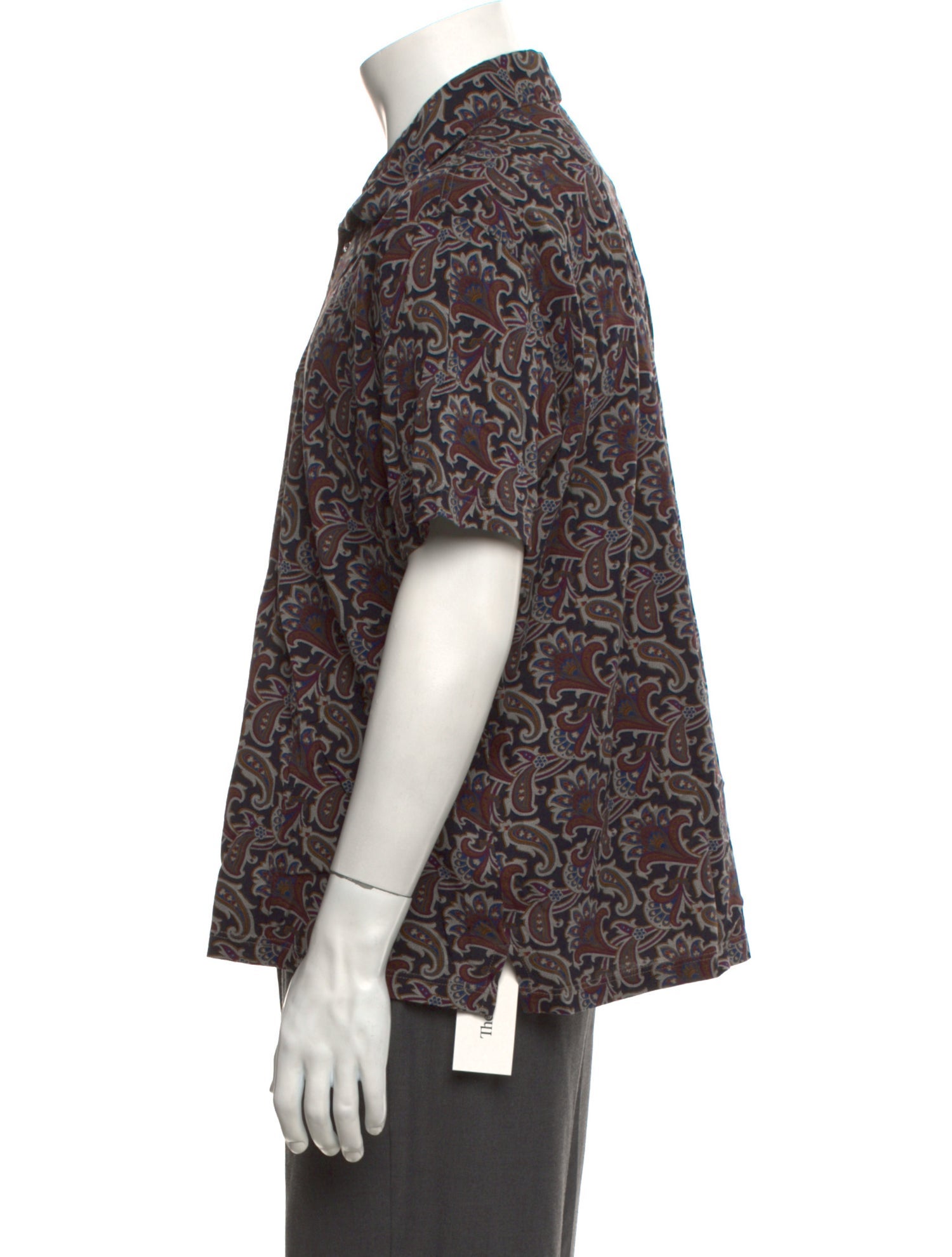 Etro Paisley Print Collar Polo Shirt