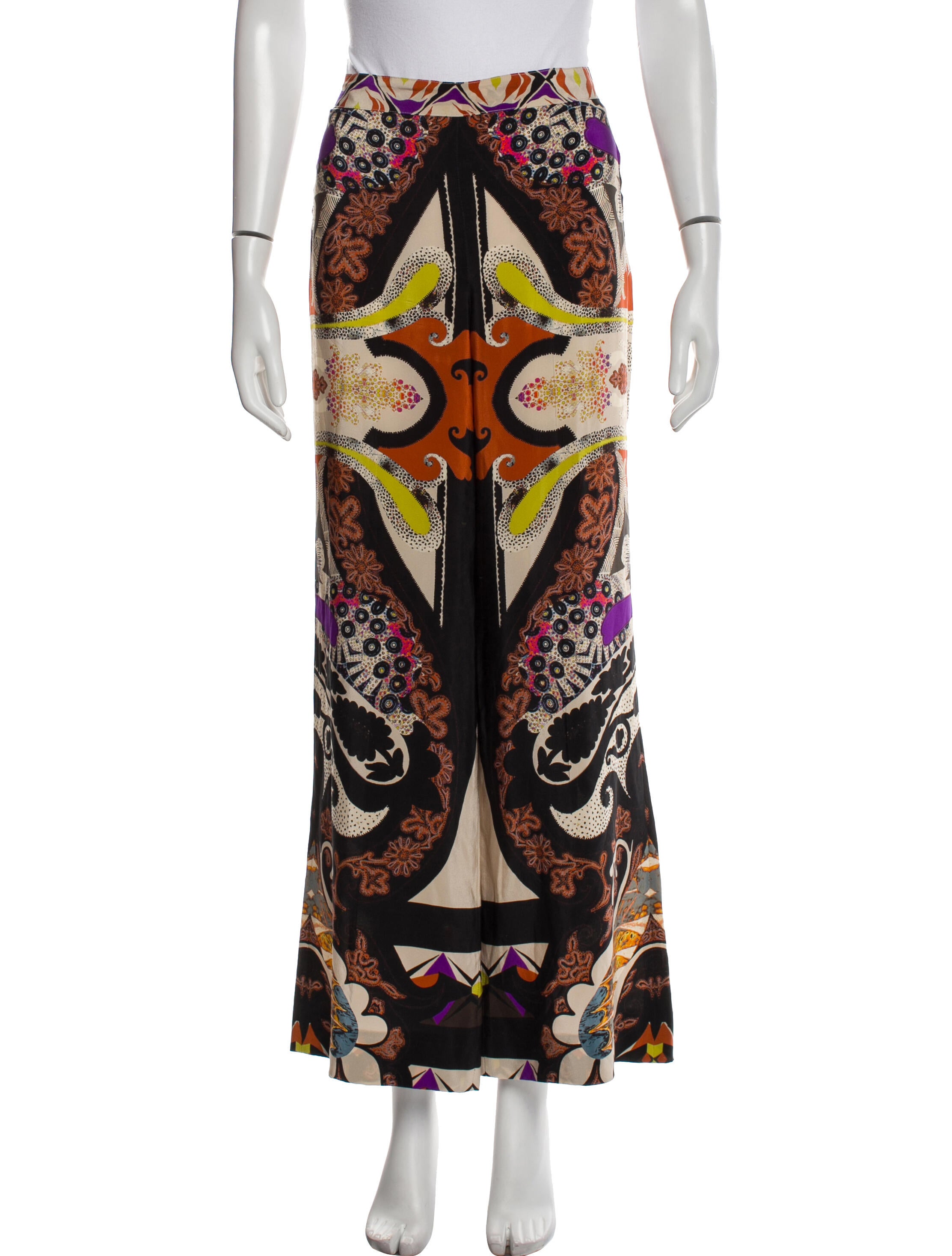 Etro Silk Wide Leg Pants