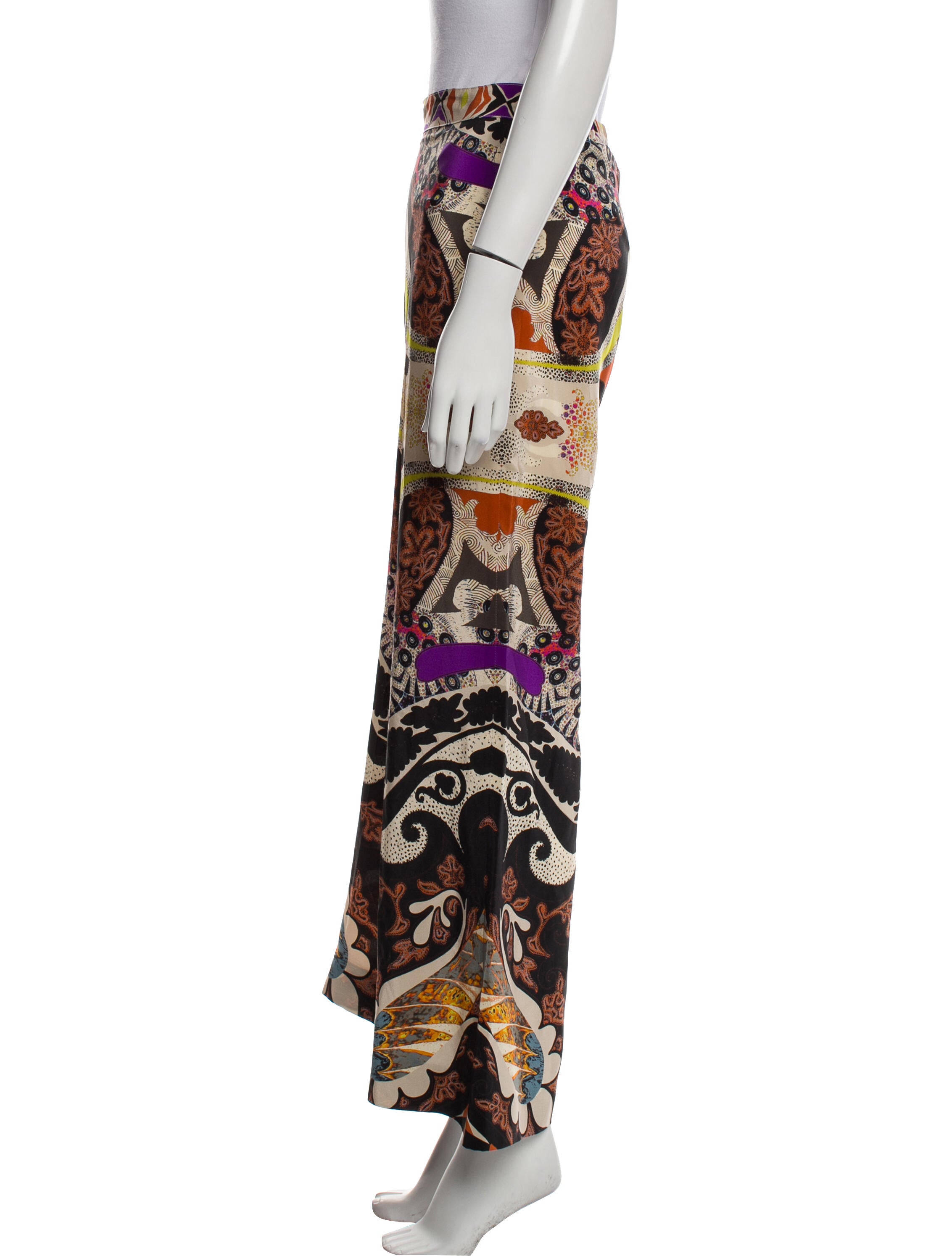 Etro Silk Wide Leg Pants