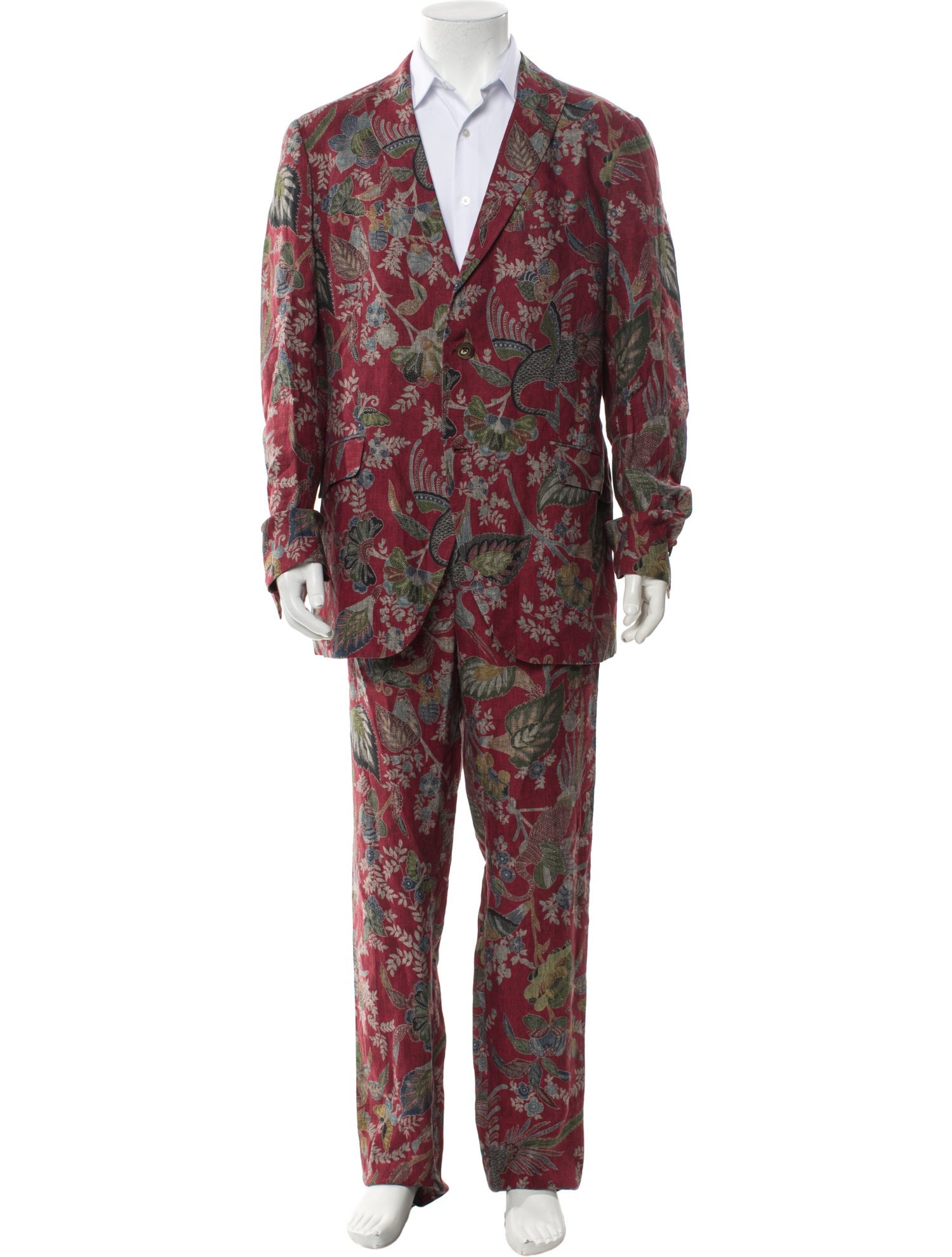 Etro Linen Printed Two-Piece Suit