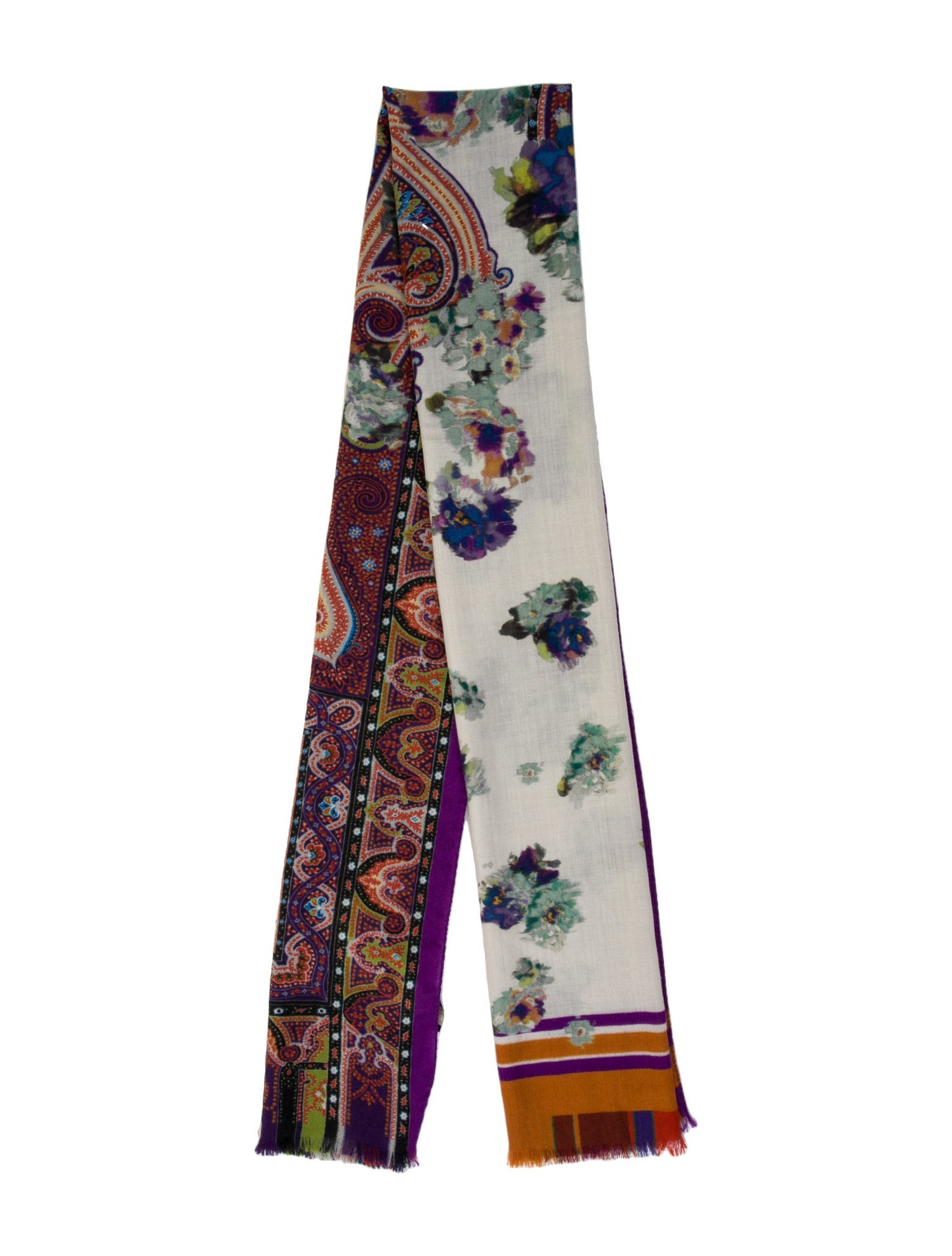 Etro Cashmere Floral Print Scarf