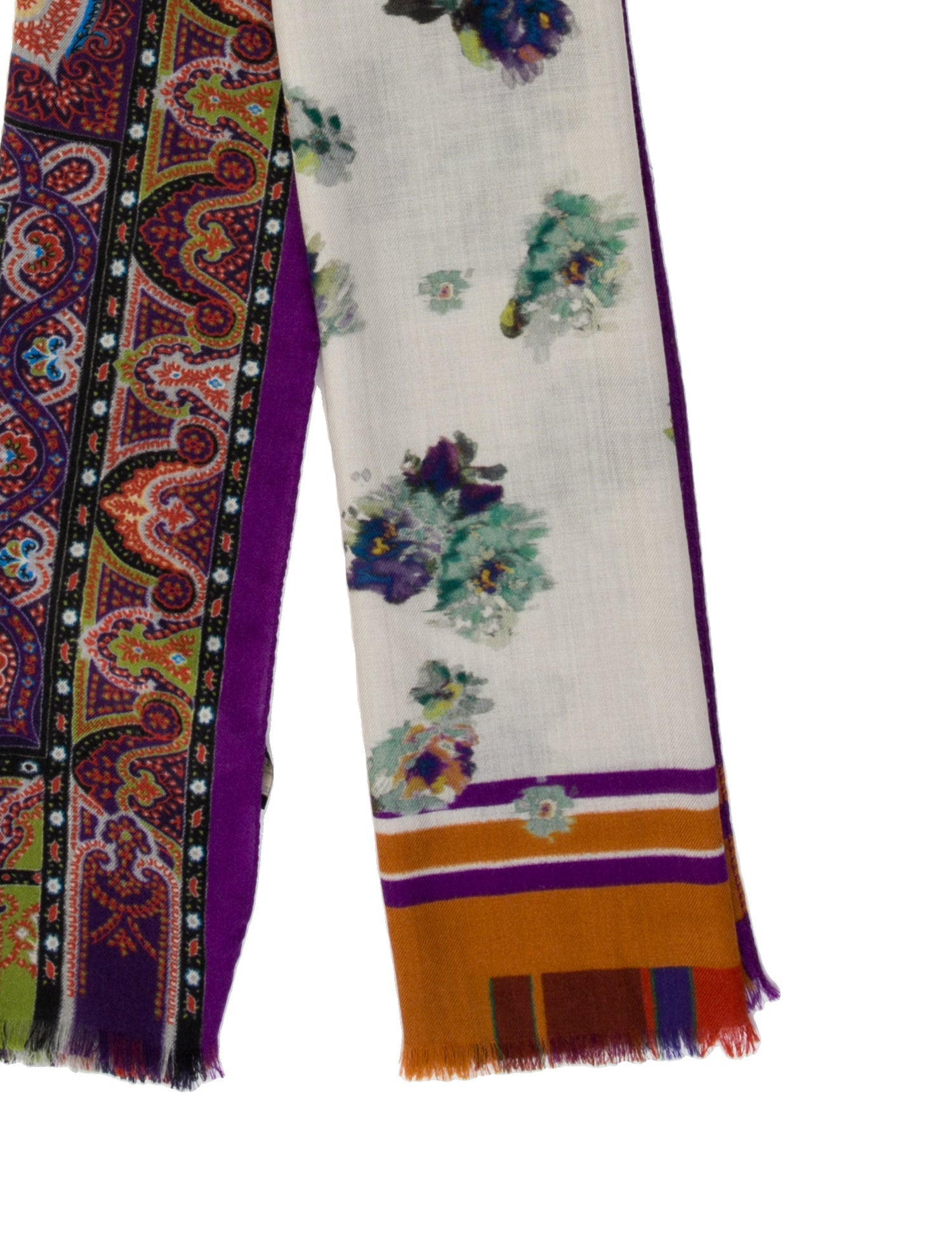 Etro Cashmere Floral Print Scarf