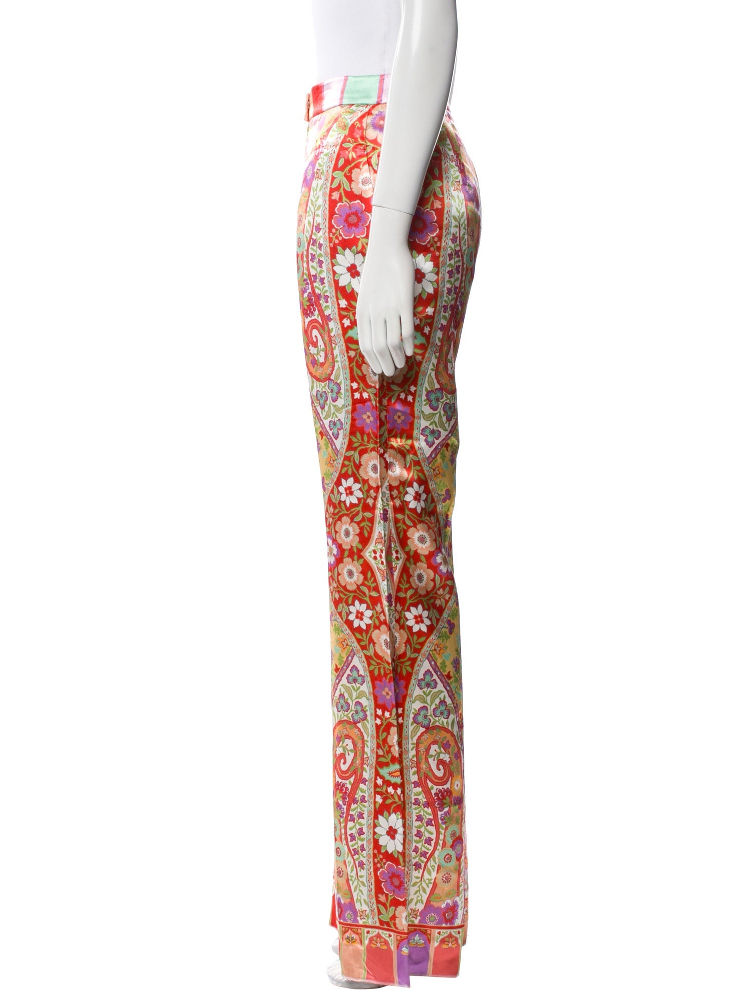 Etro Floral Print Wide Leg Pants w/ Tags