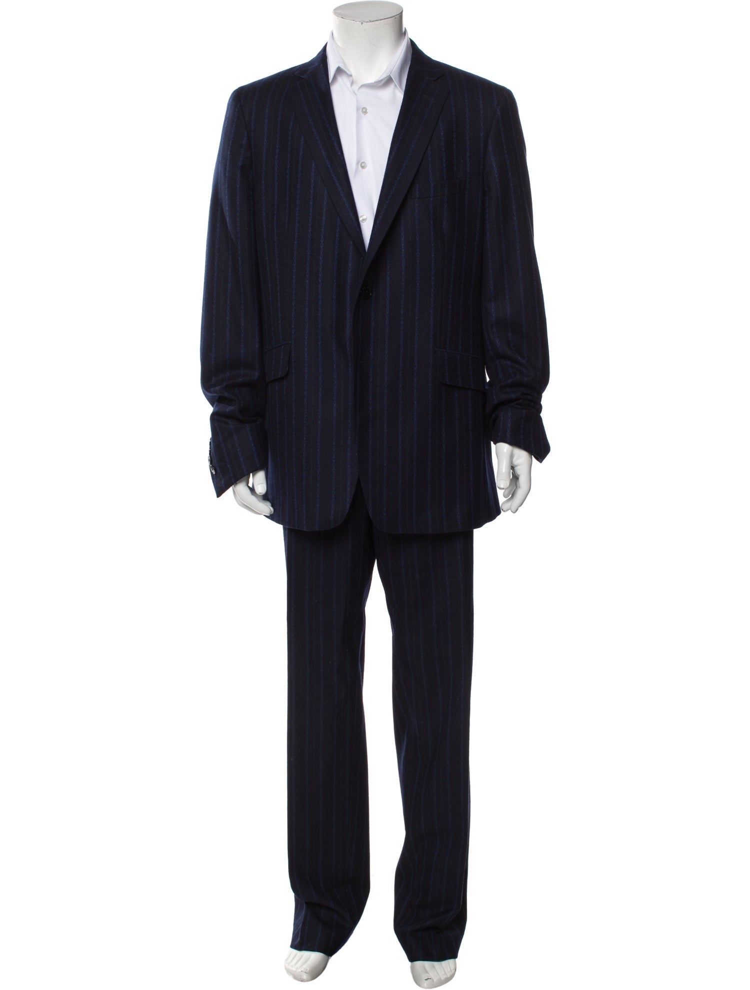 Etro Wool Striped Two-Piece Suit