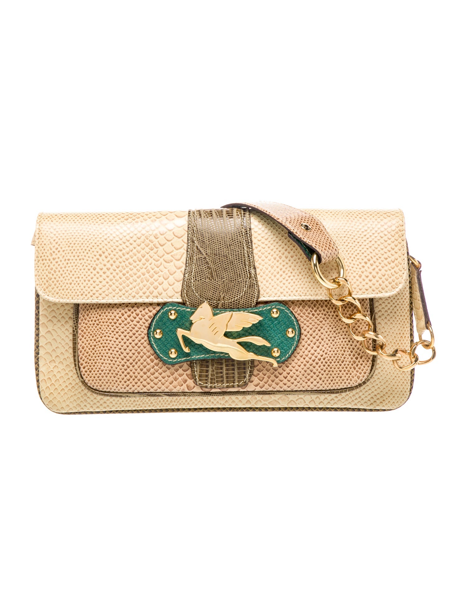 Etro Embossed Leather Shoulder Bag
