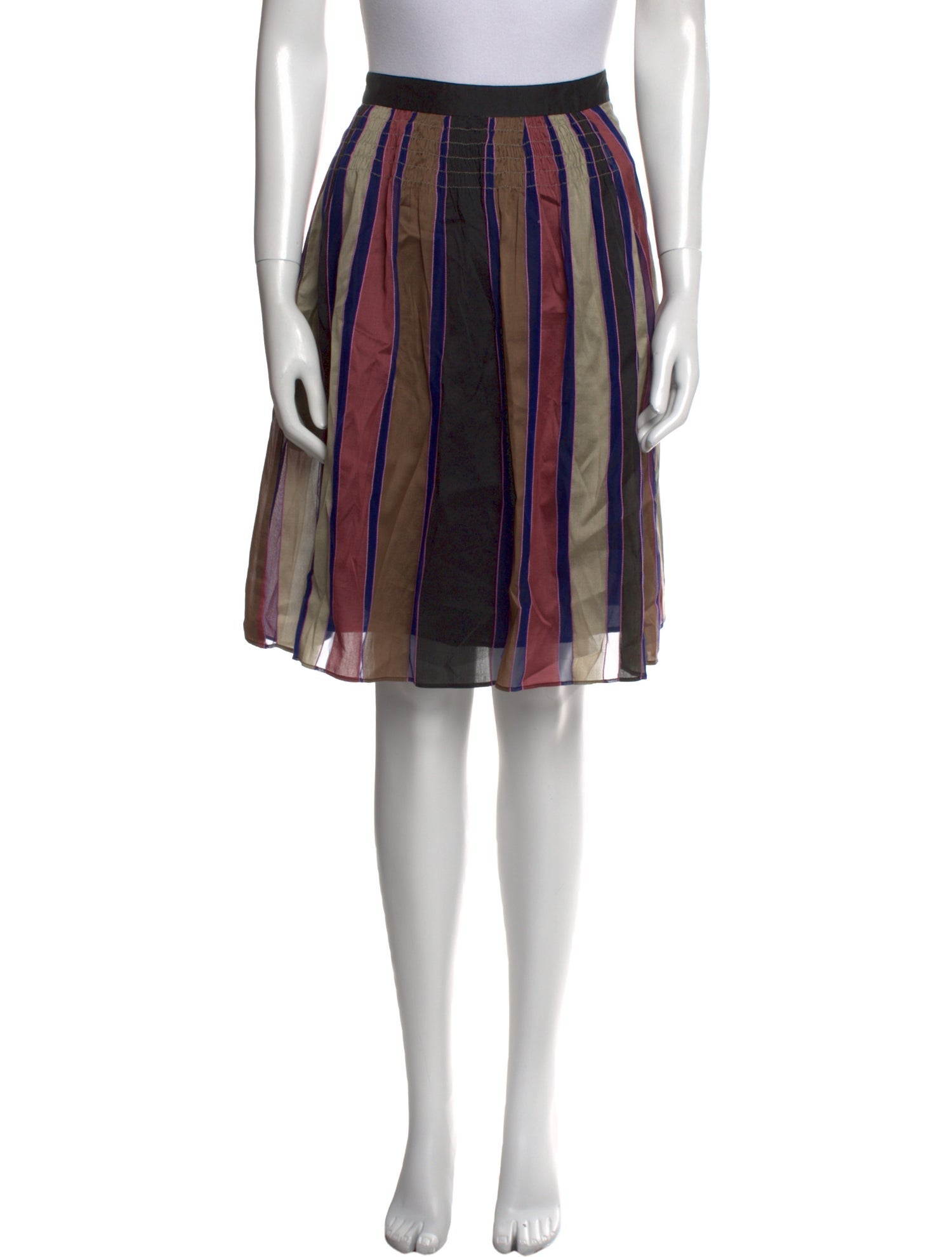 Etro Striped Knee-Length Skirt