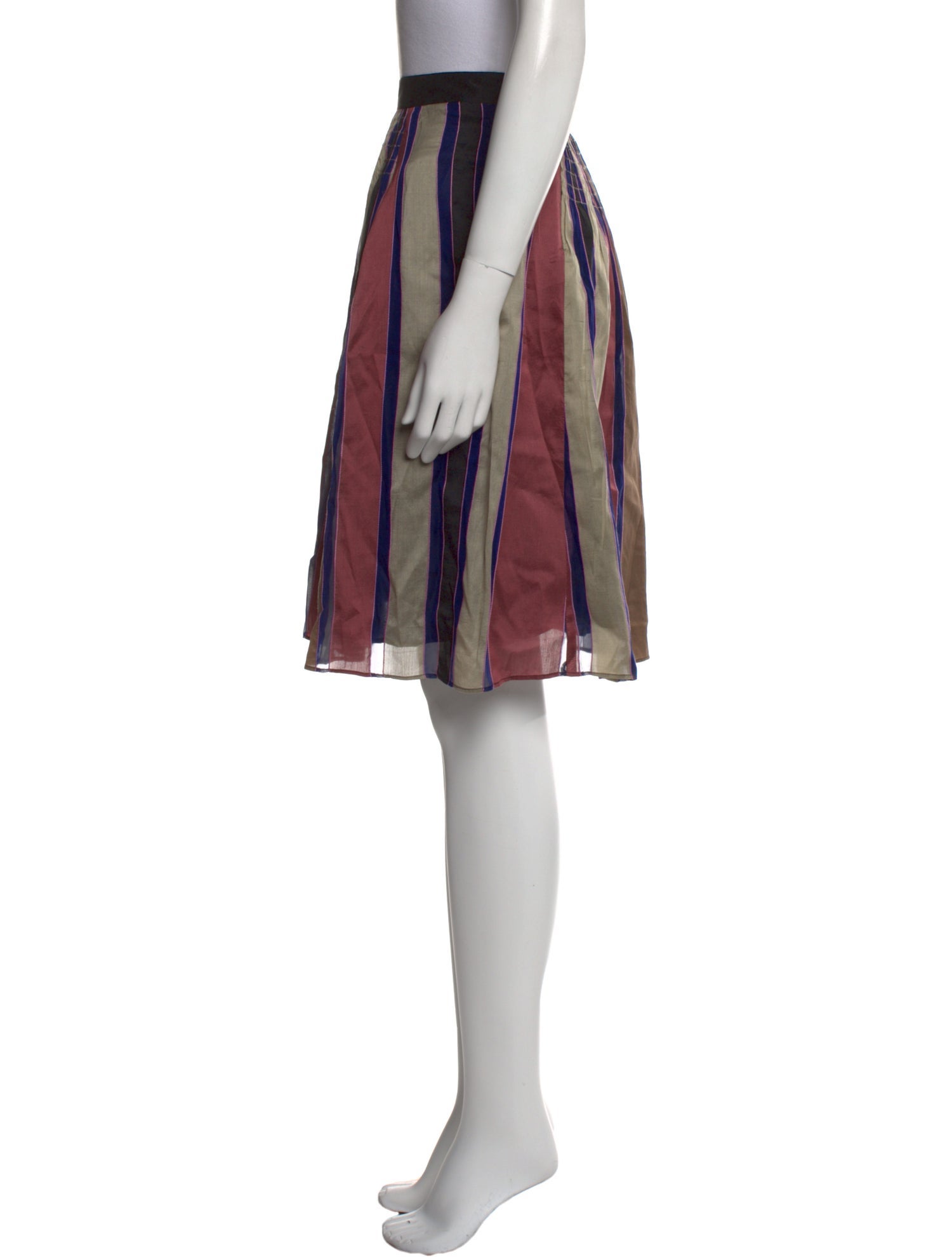 Etro Striped Knee-Length Skirt