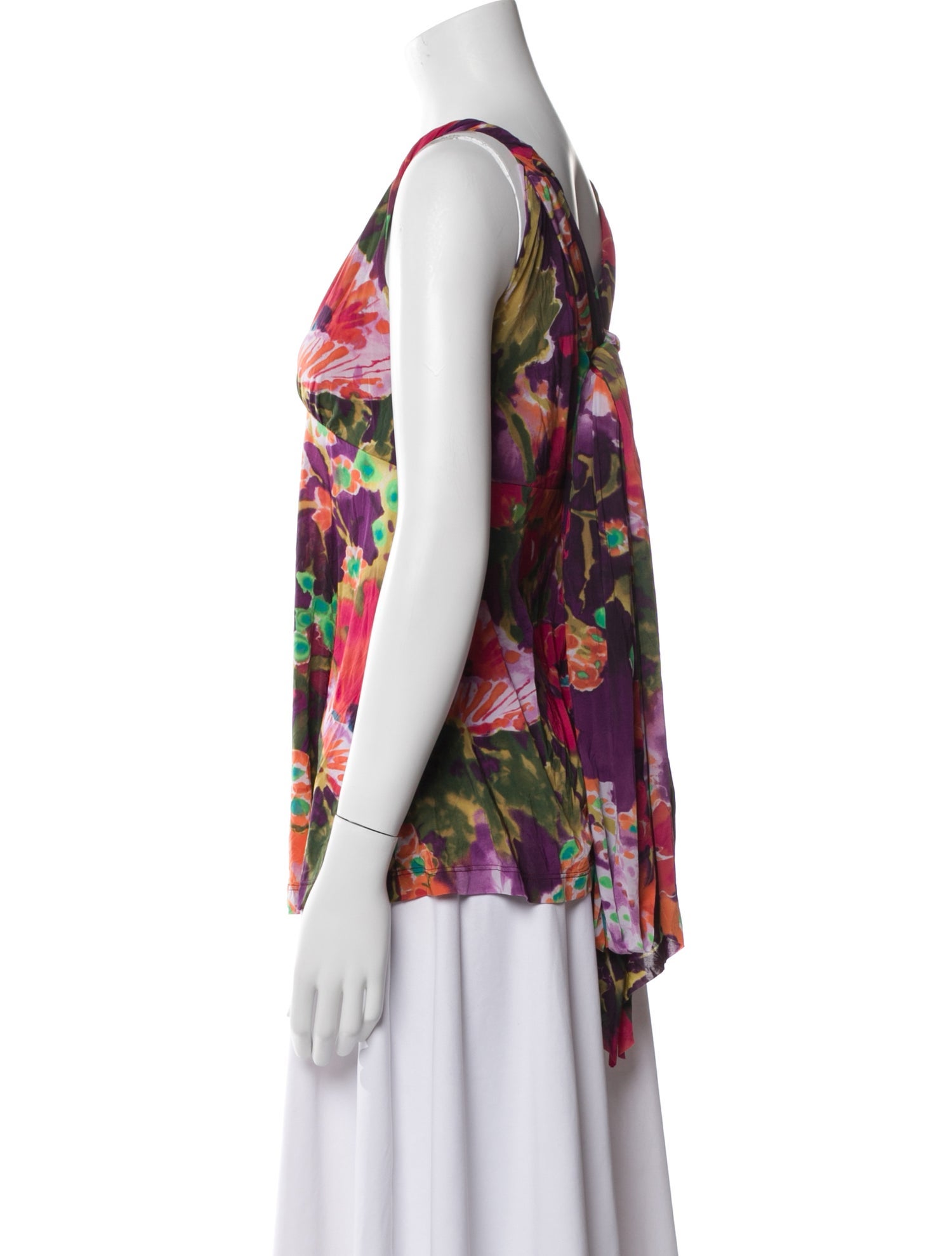 Etro Floral Print V-Neck Blouse