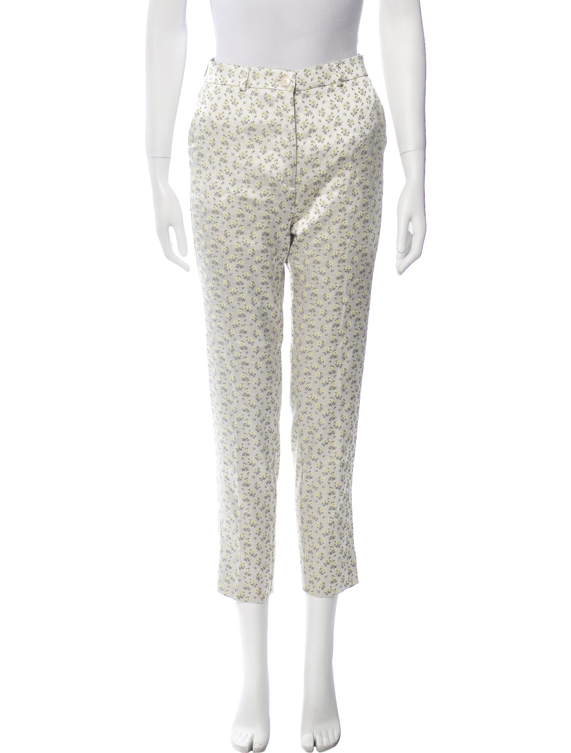 Etro Floral Print Straight Leg Pants