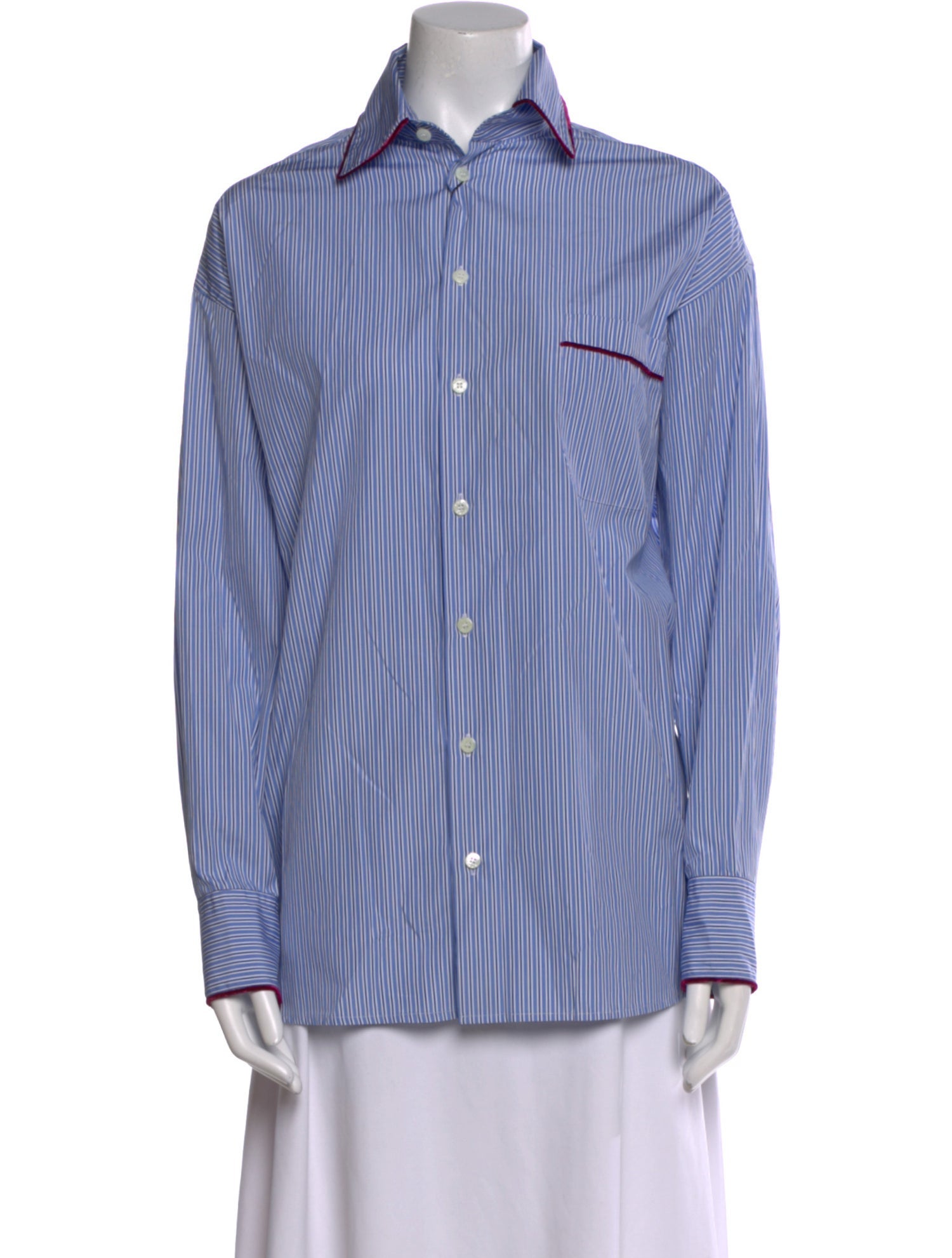 Etro Striped Long Sleeve Button-Up Top w/ Tags