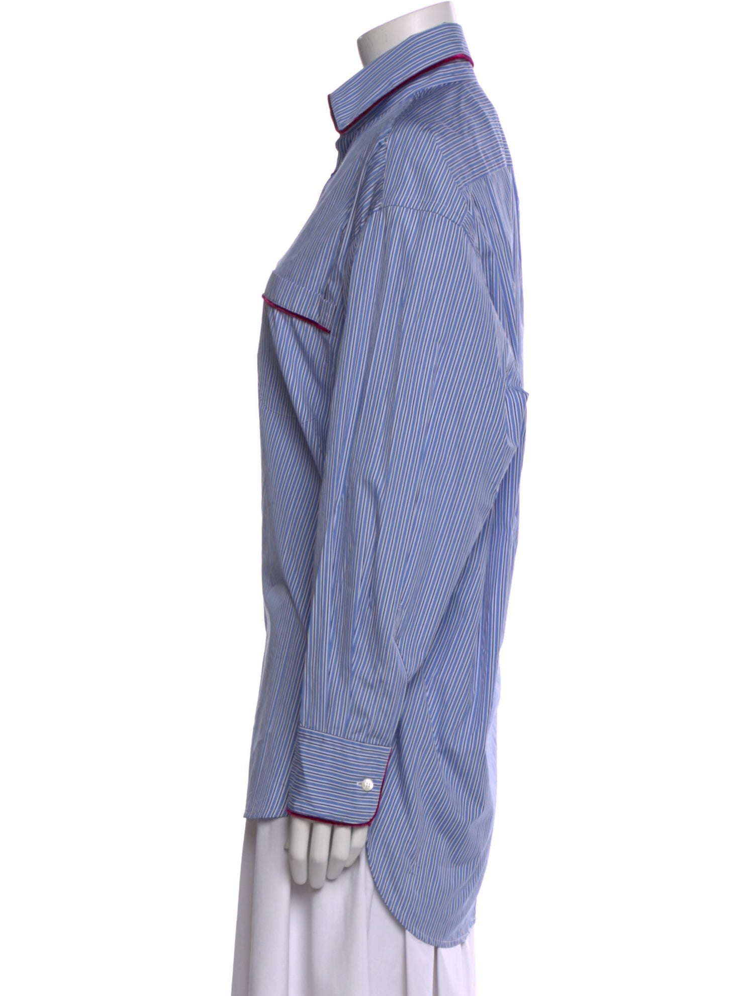 Etro Striped Long Sleeve Button-Up Top w/ Tags