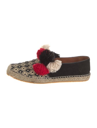Etro Printed Pom-Pom Embellishments Espadrilles