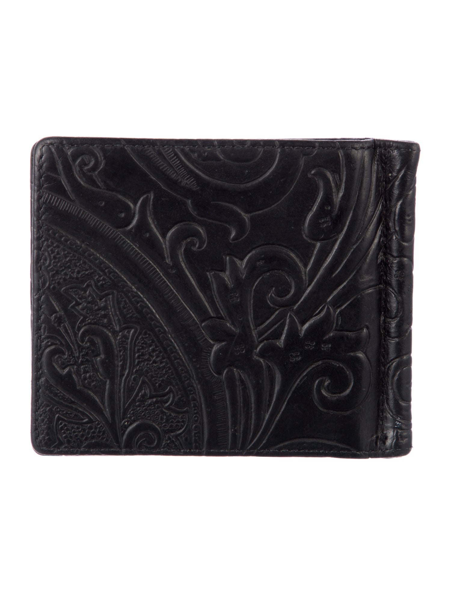 Etro Leather Patterned Bifold Wallet