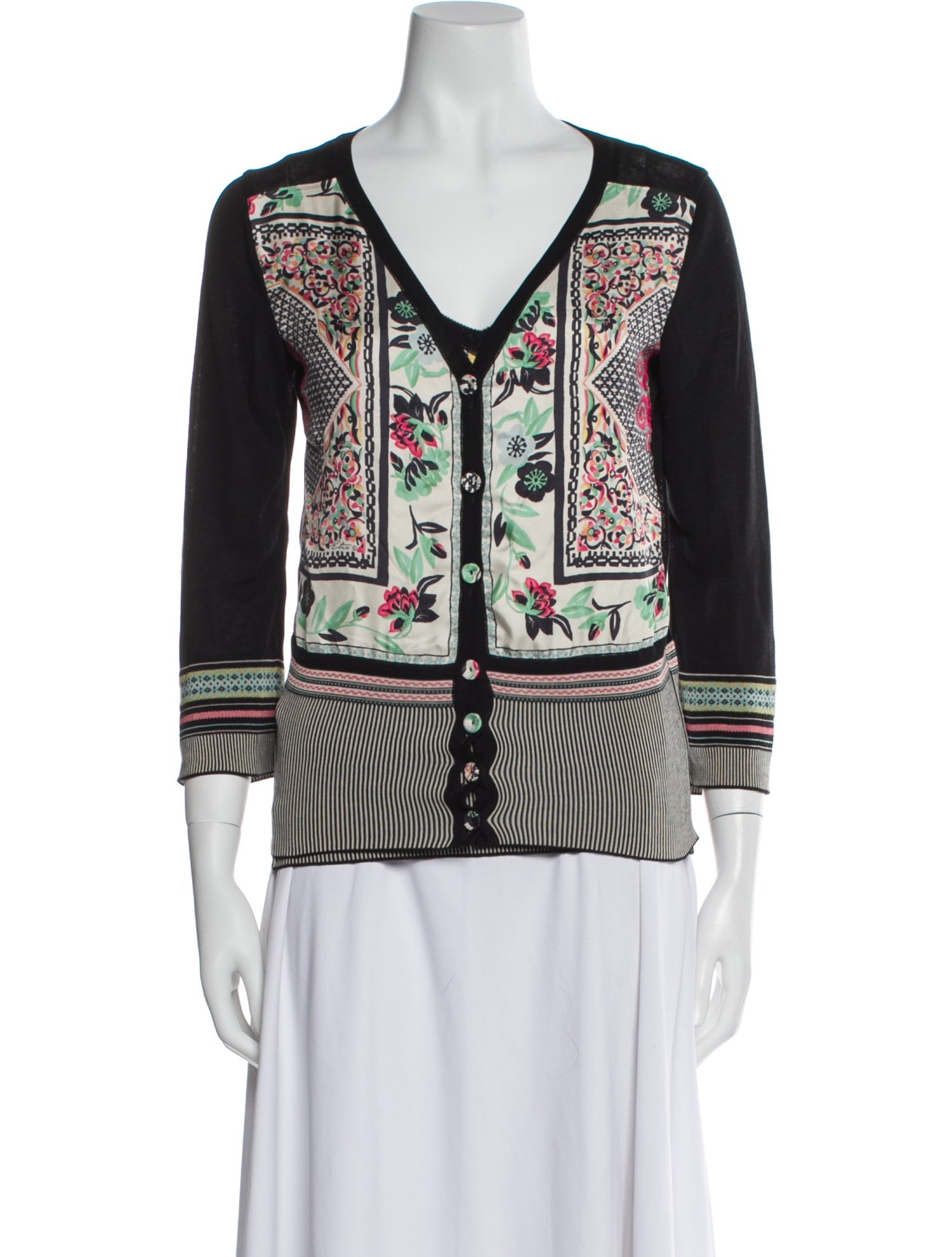 Etro Printed Crew Neck Sweater