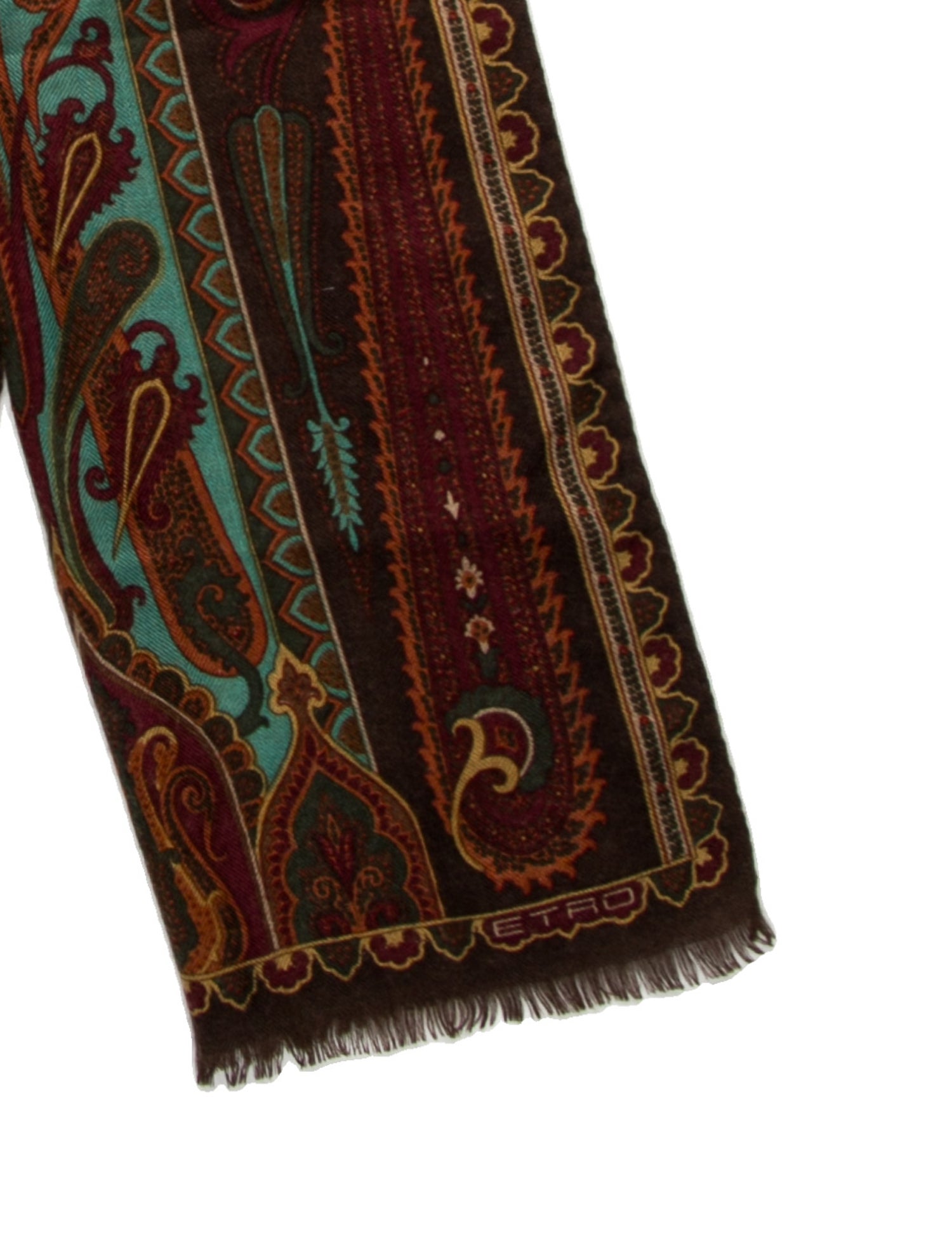 Etro Cashmere Paisley Print Scarf