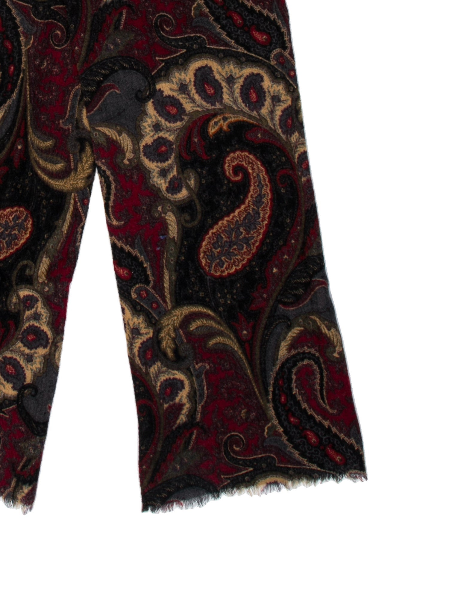 Etro Wool Paisley Print Scarf