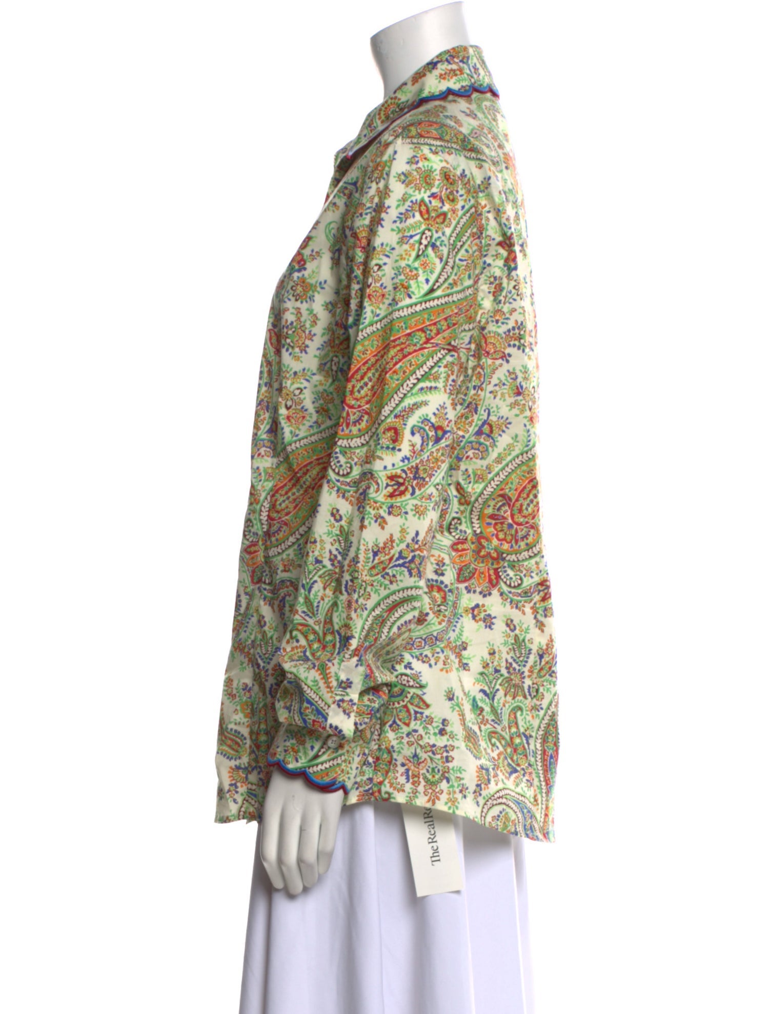 Etro Paisley Print Long Sleeve Button-Up Top