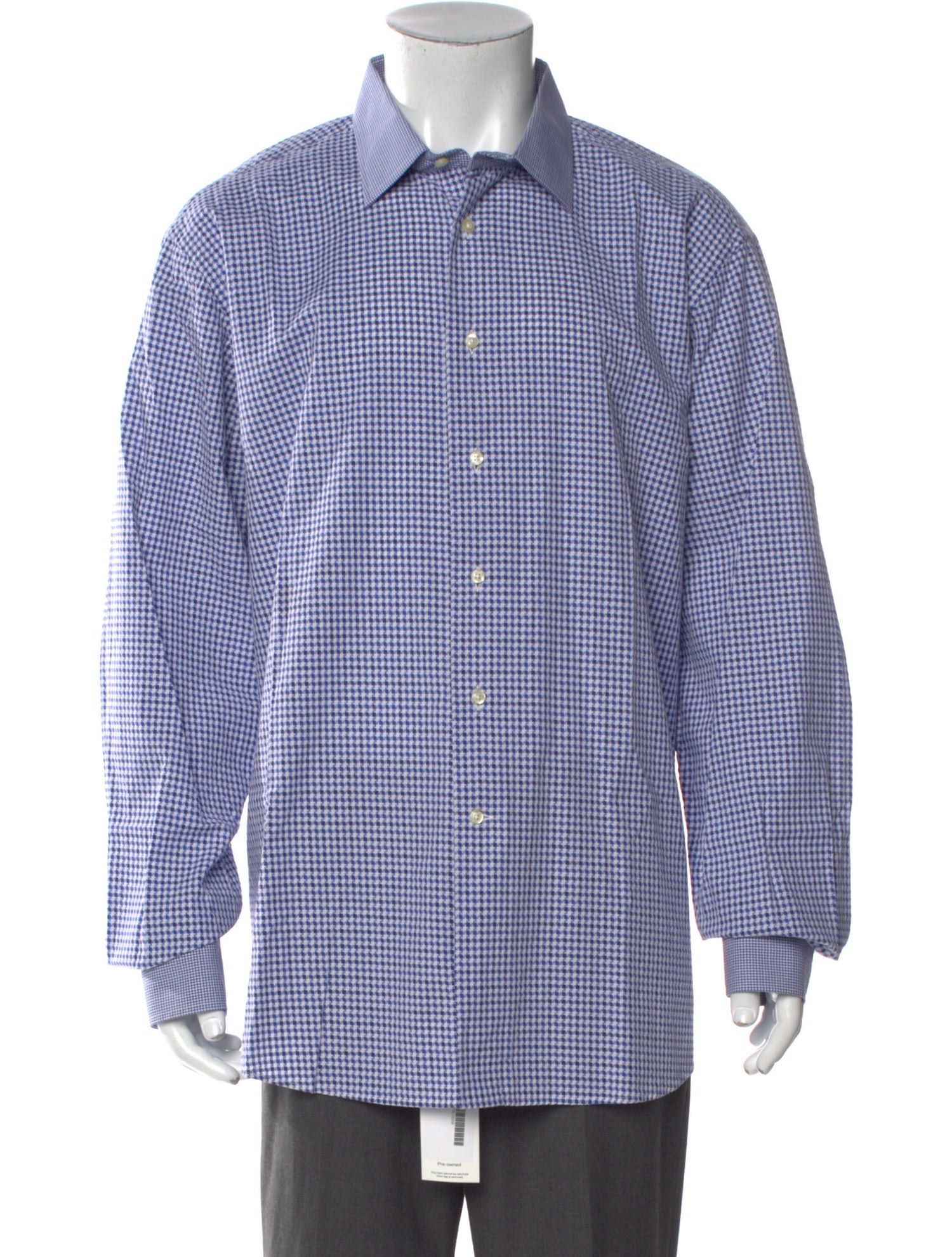 Etro Plaid Print Long Sleeve Dress Shirt