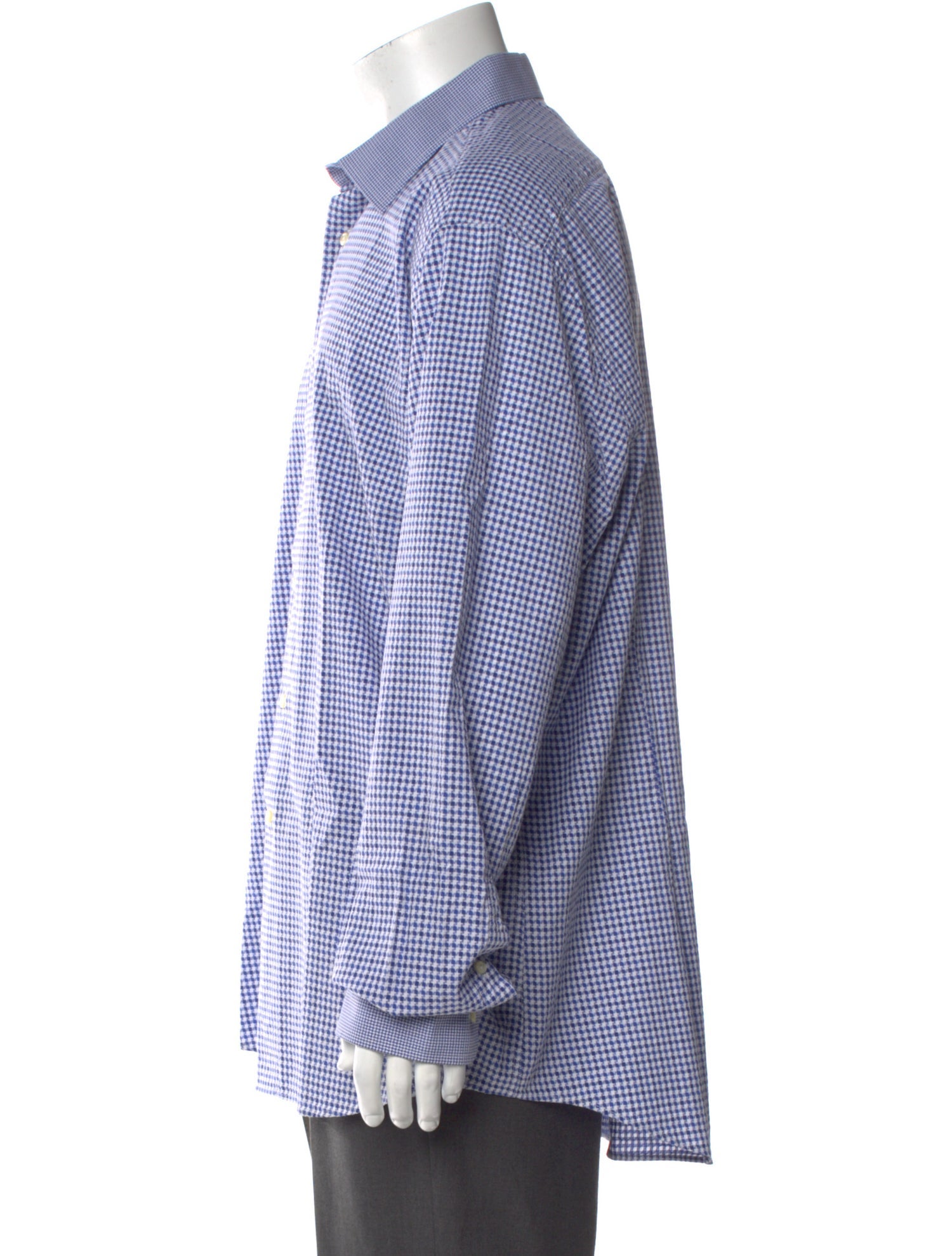 Etro Plaid Print Long Sleeve Dress Shirt