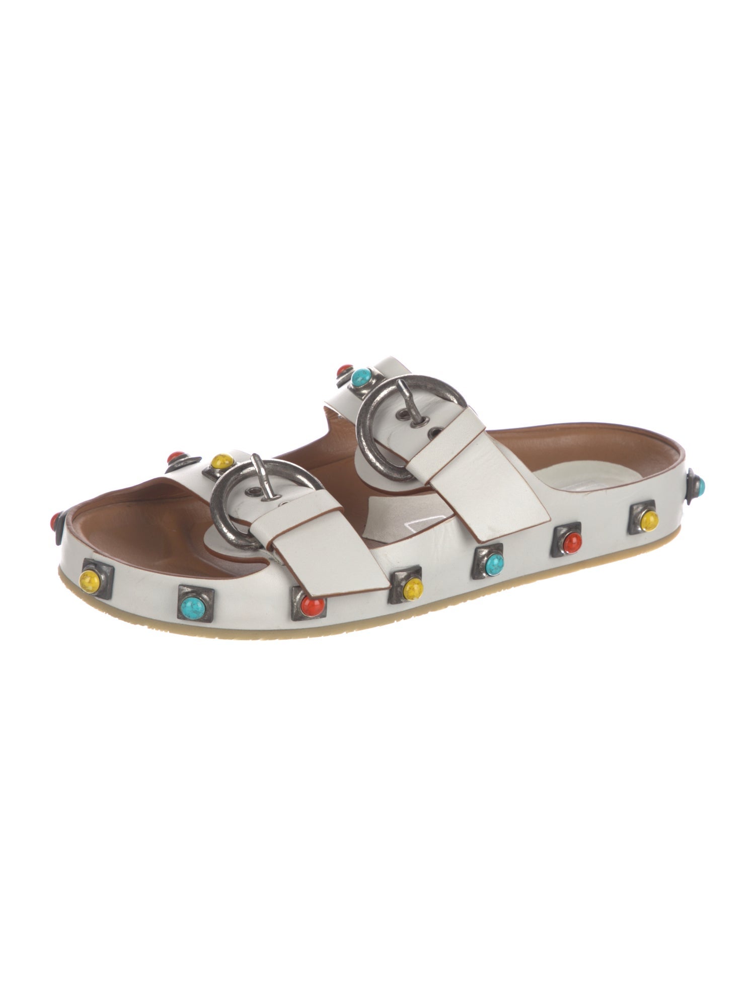 Etro Leather Studded Accents Slides