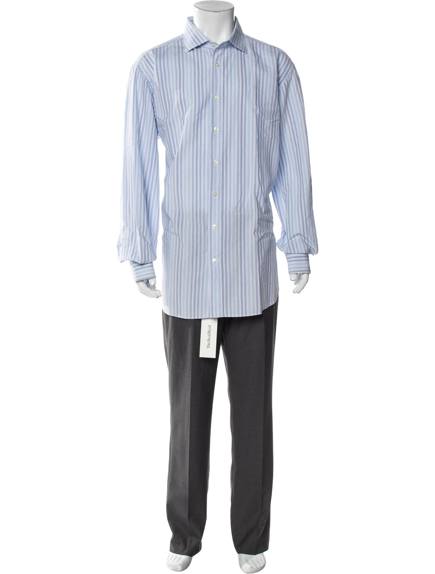 Etro Striped Long Sleeve Dress Shirt