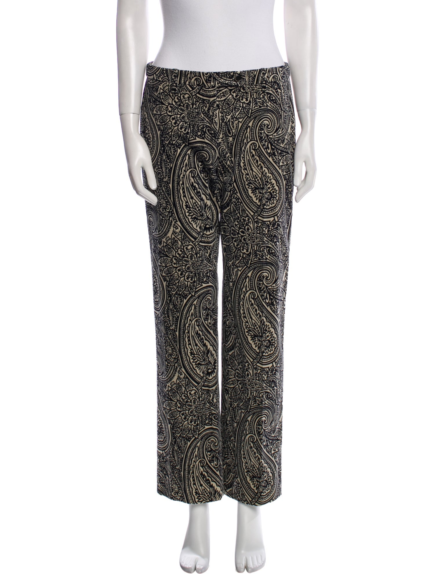 Etro Paisley Print Straight Leg Pants