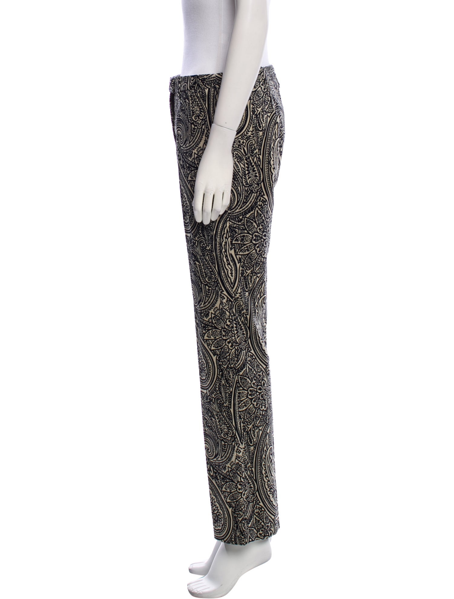 Etro Paisley Print Straight Leg Pants