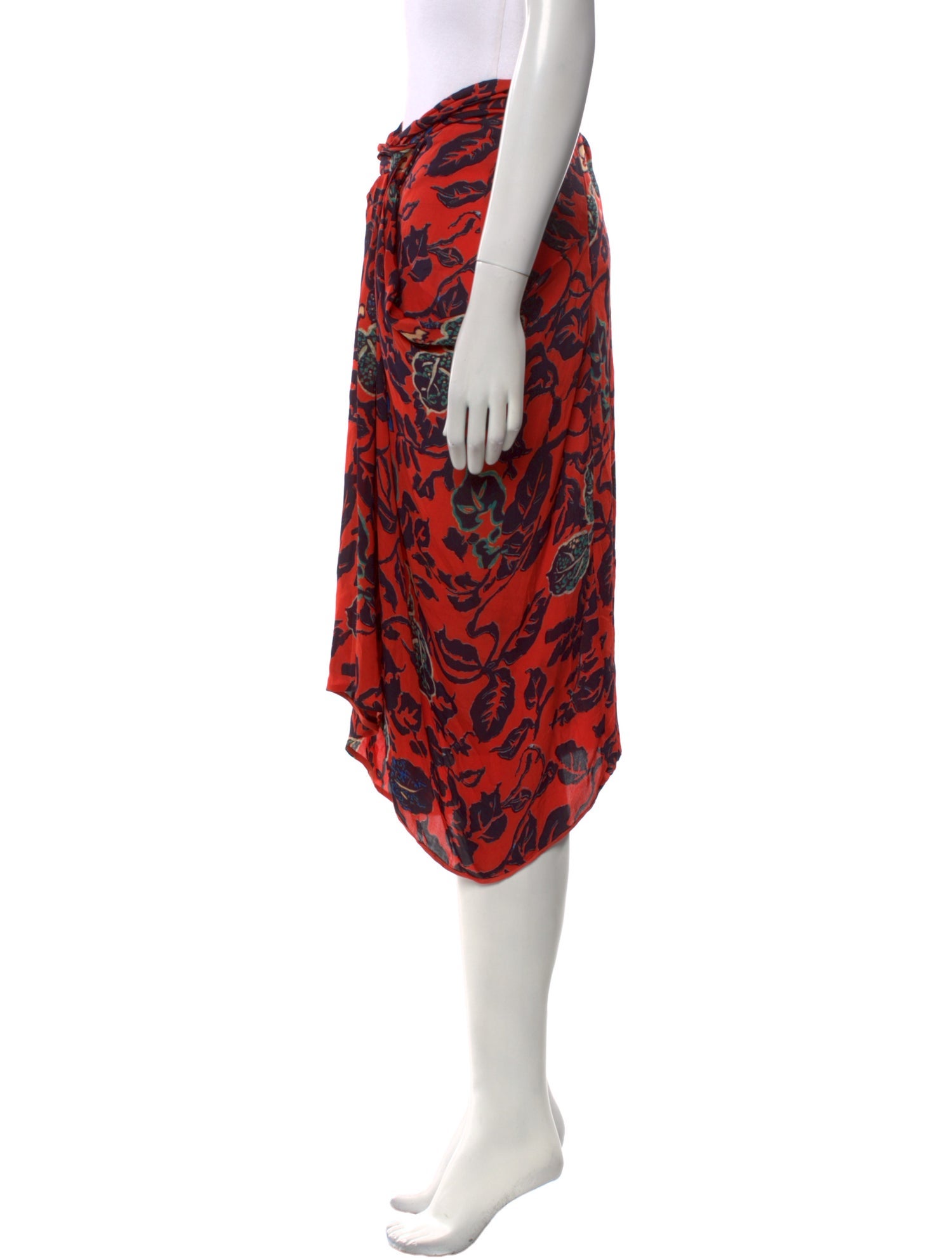 Etro Silk Midi Length Skirt