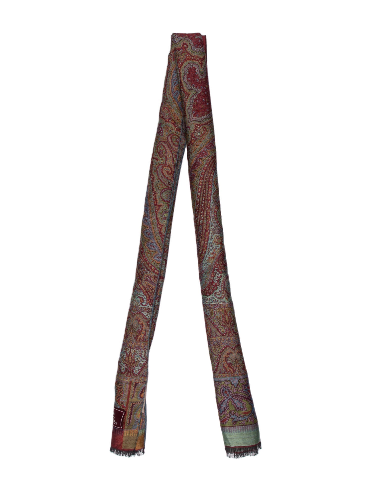 Etro Wool Paisley Print Scarf w/ Tags