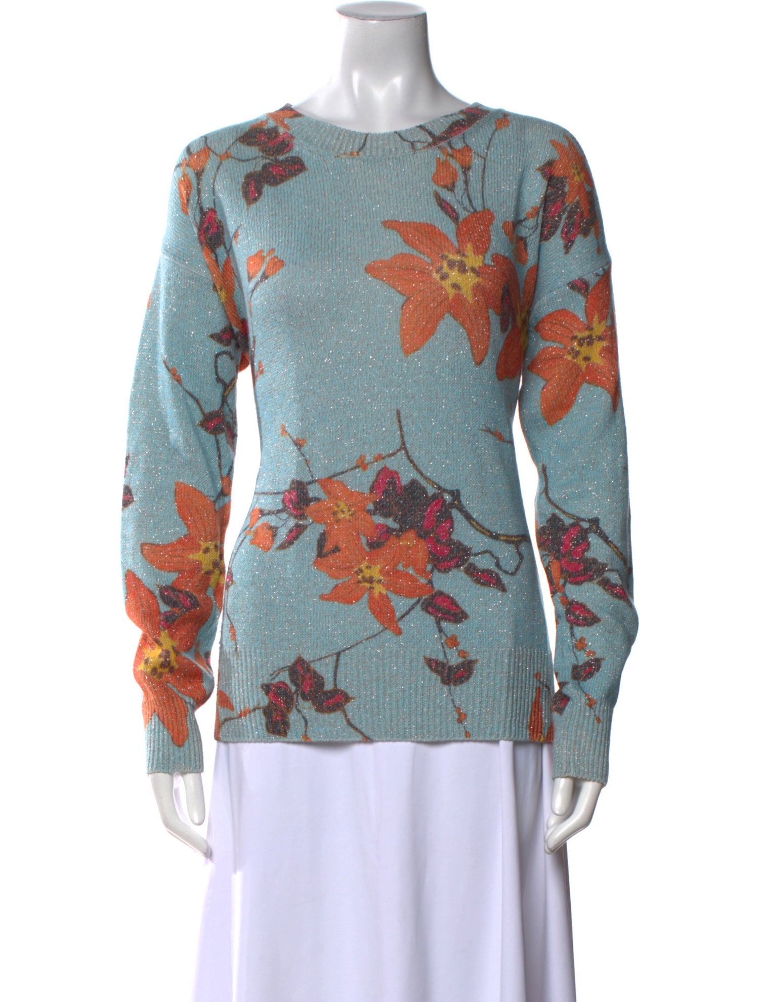 Etro Printed Crew Neck Sweater