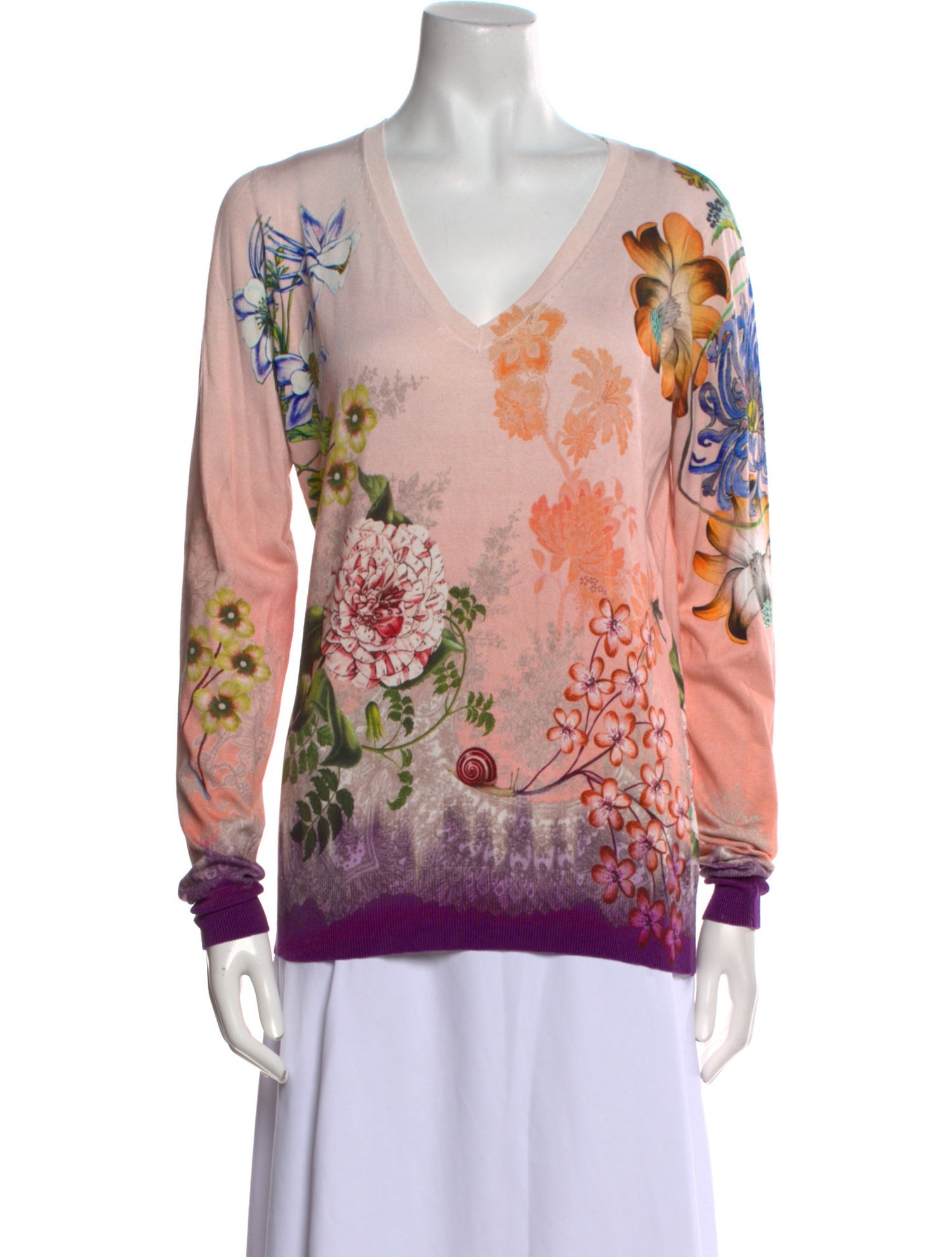 Etro Silk Floral Print Sweater