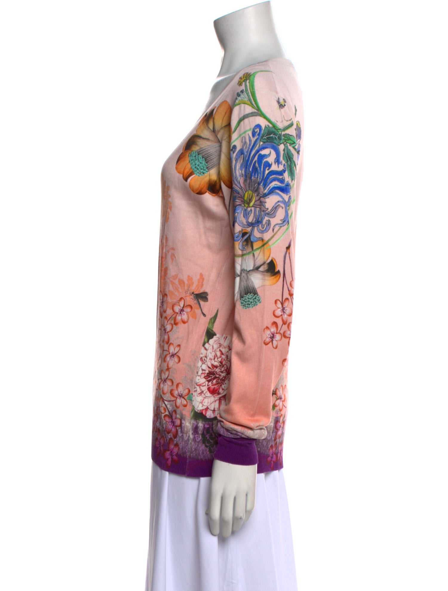 Etro Silk Floral Print Sweater