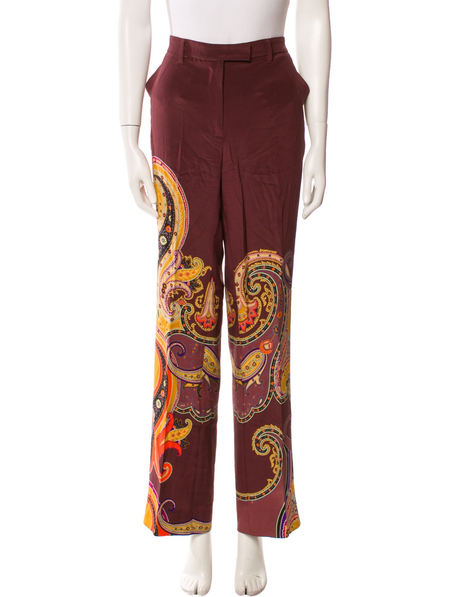 Etro Silk Wide Leg Pants