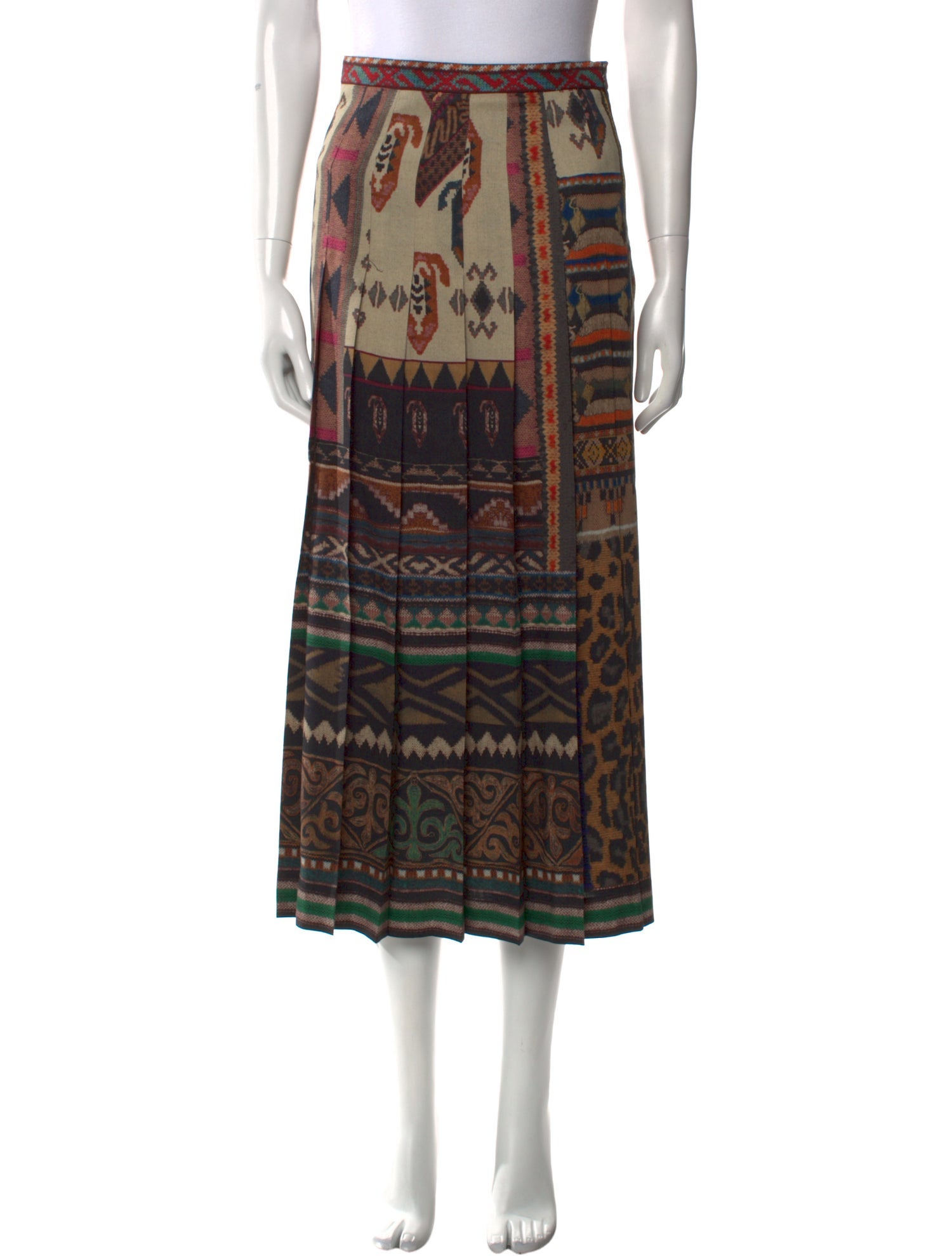 Etro Wool Midi Length Skirt