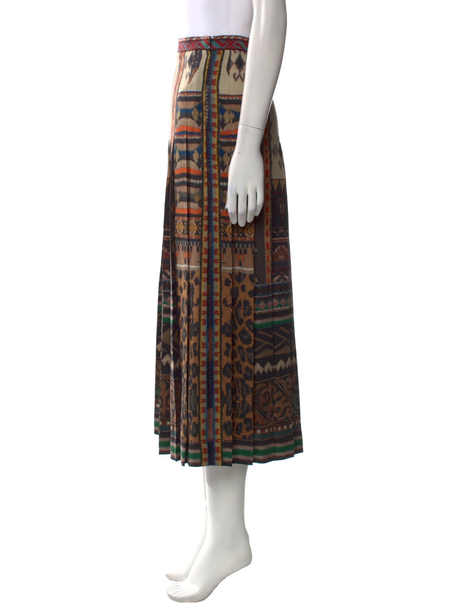 Etro Wool Midi Length Skirt