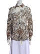 Etro Printed Long Sleeve Button-Up Top