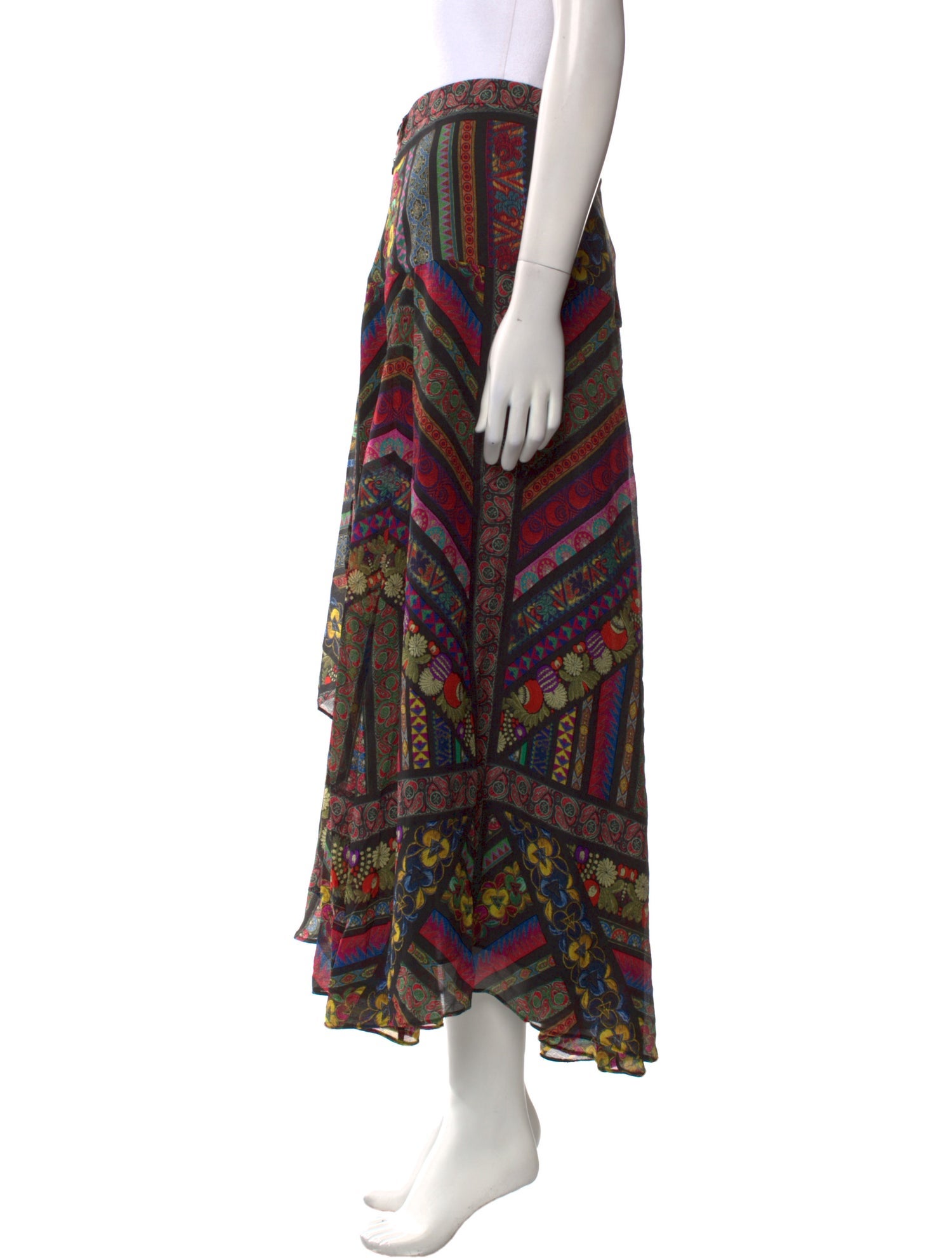 Etro Silk Midi Length Skirt w/ Tags