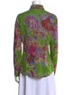 Etro Printed Long Sleeve Button-Up Top