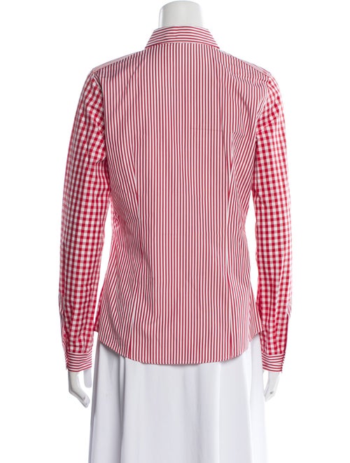 Etro Plaid Print Long Sleeve Button-Up Top