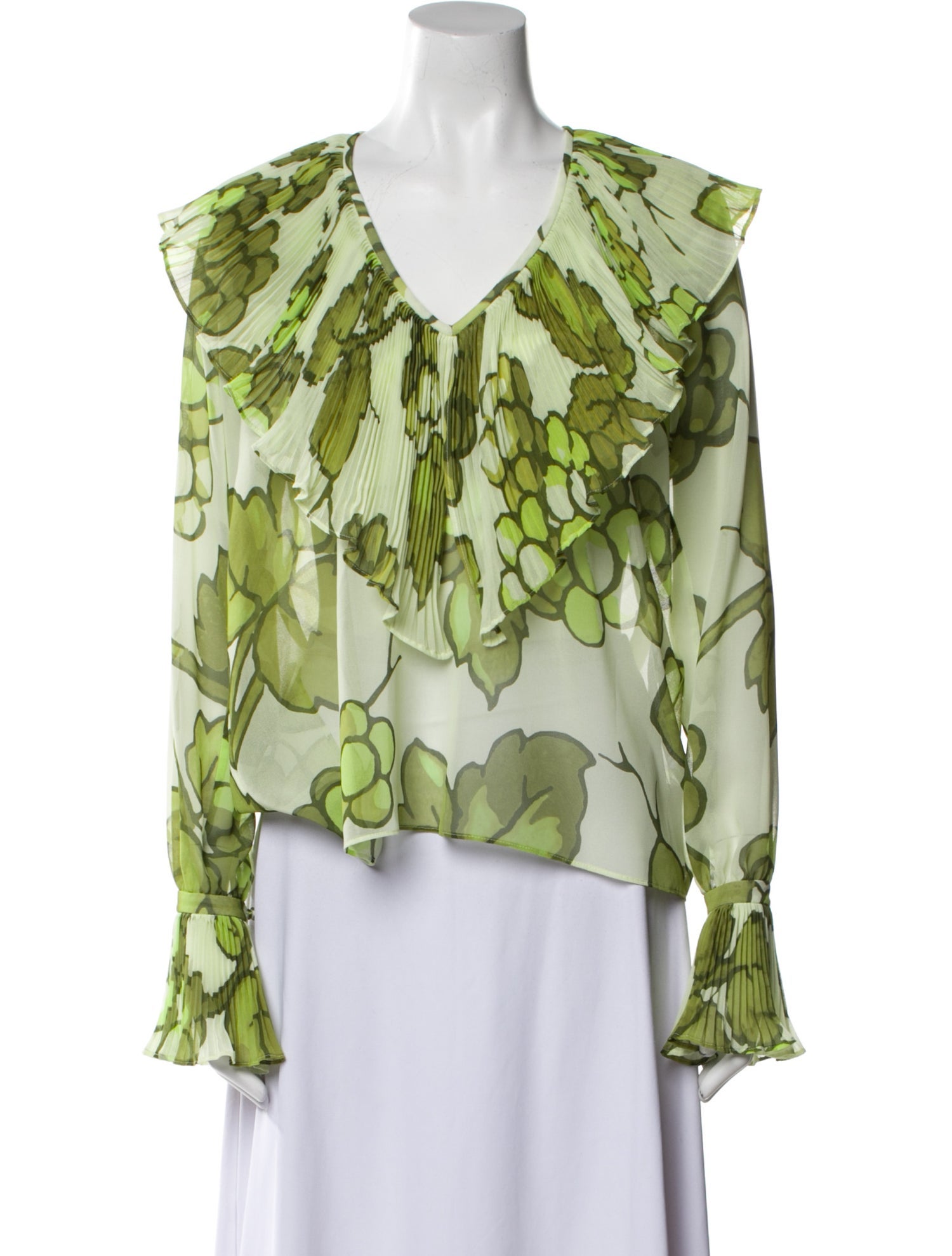 Etro Floral Print V-Neck Blouse