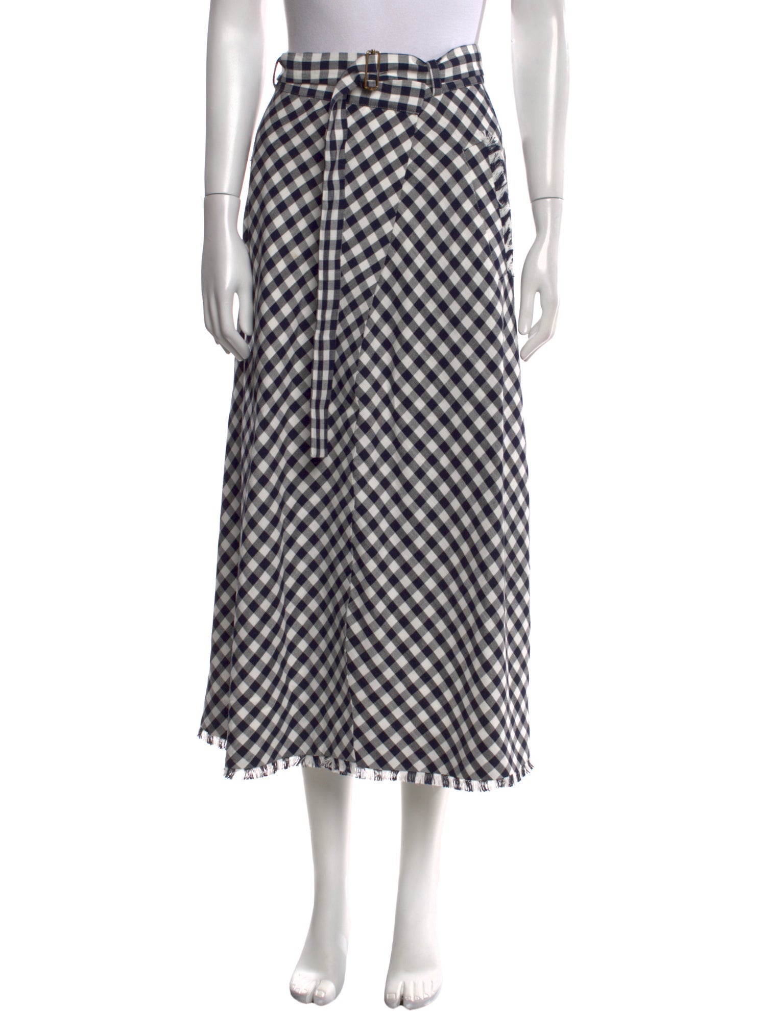 Etro Plaid Print Midi Length Skirt