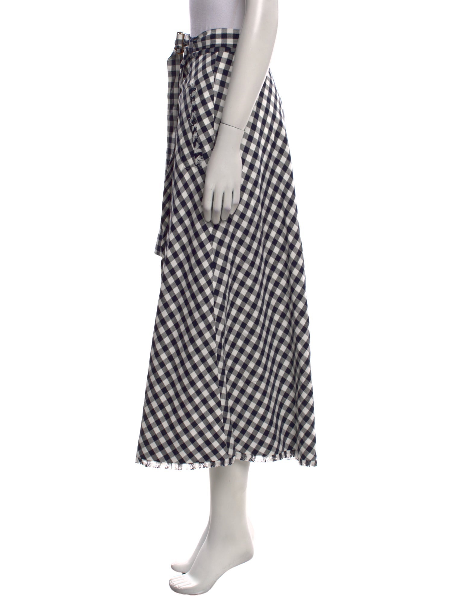 Etro Plaid Print Midi Length Skirt