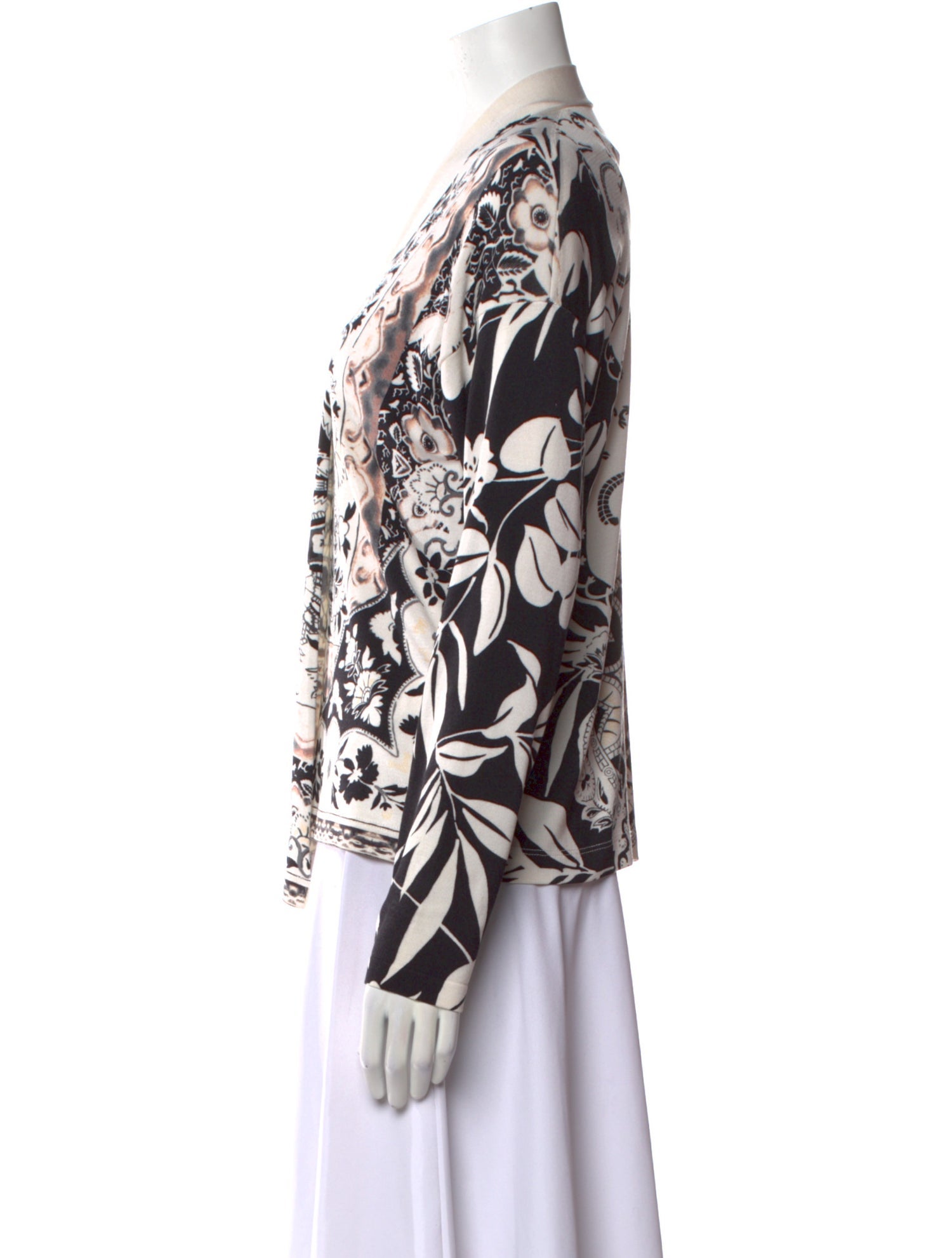 Etro Printed V-Neck Sweater