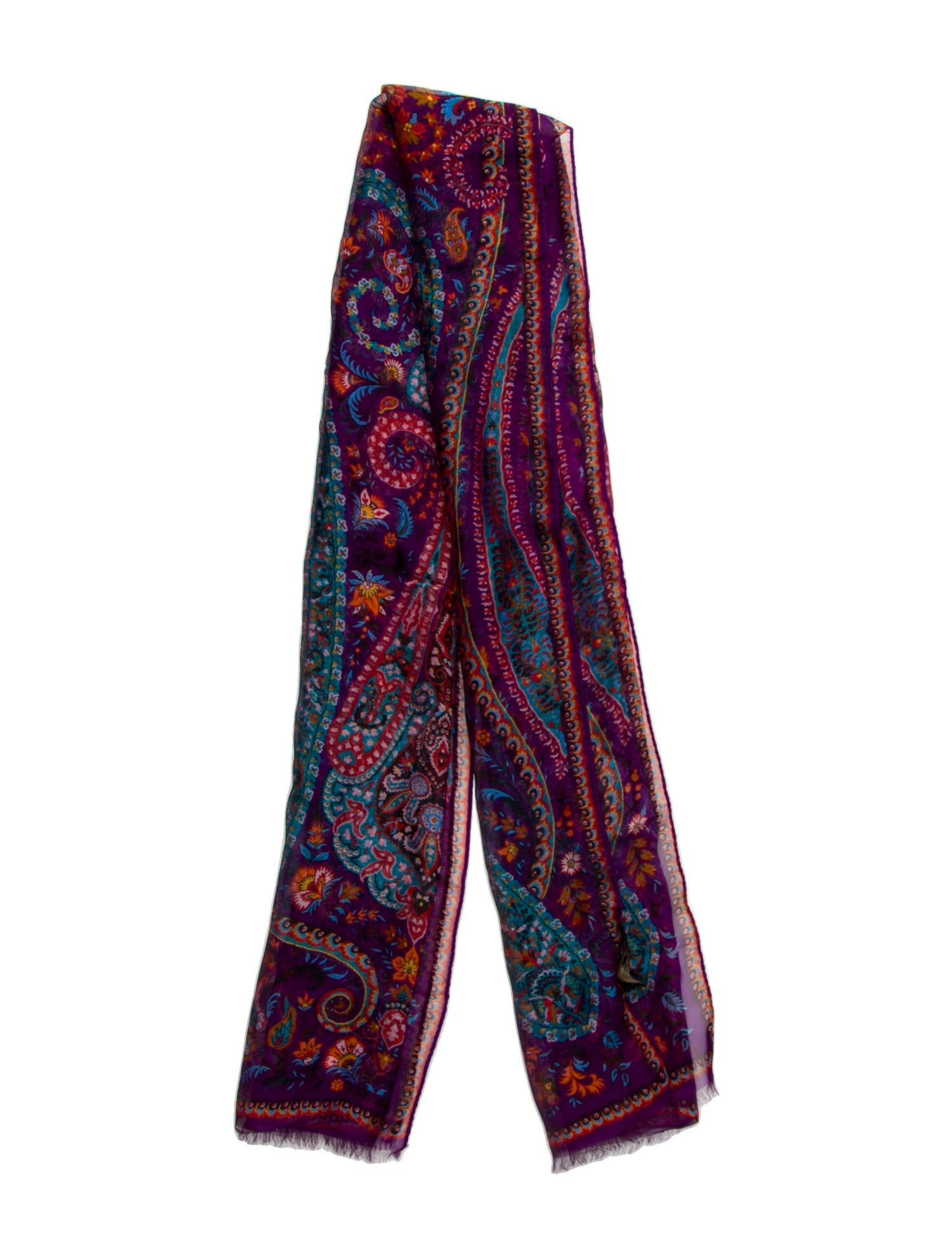 Etro Silk Paisley Print Scarf