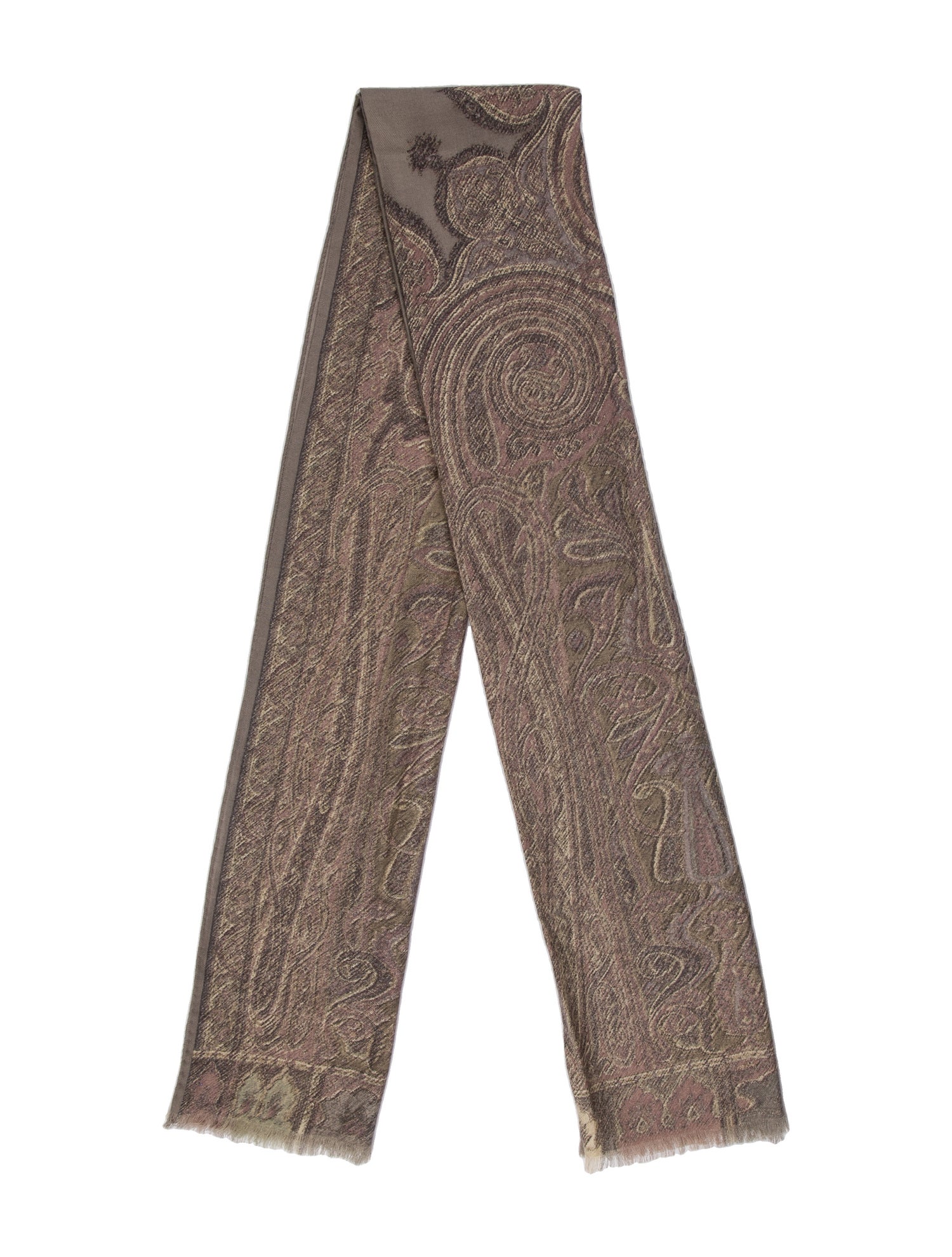 Etro Wool Paisley Print Shawl