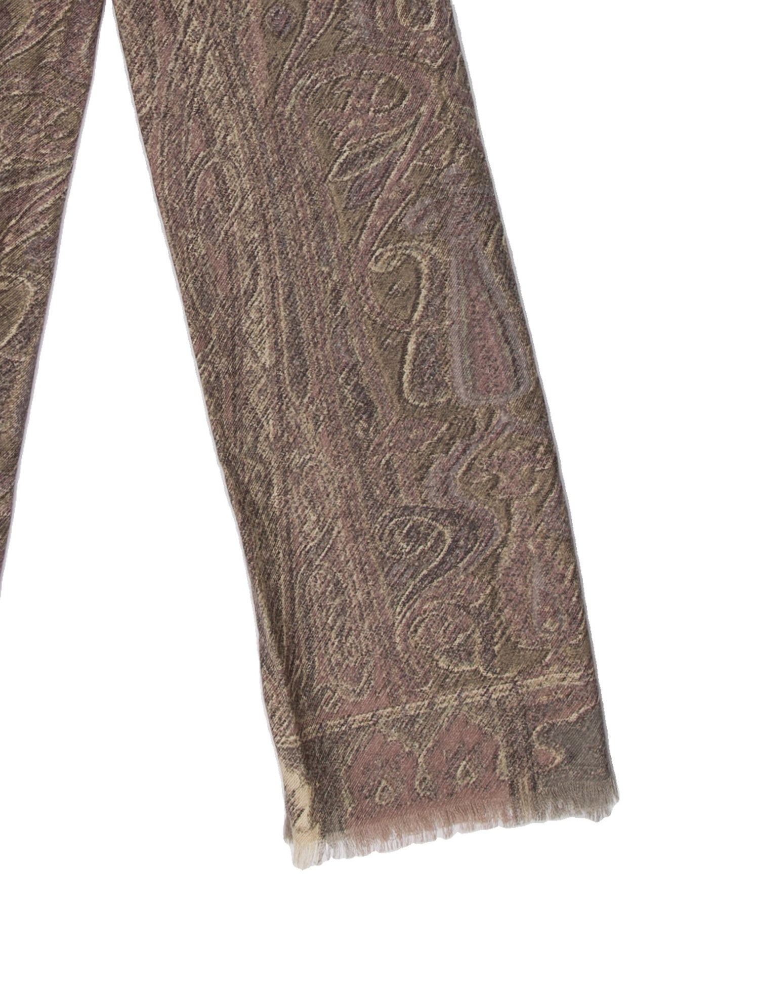 Etro Wool Paisley Print Shawl