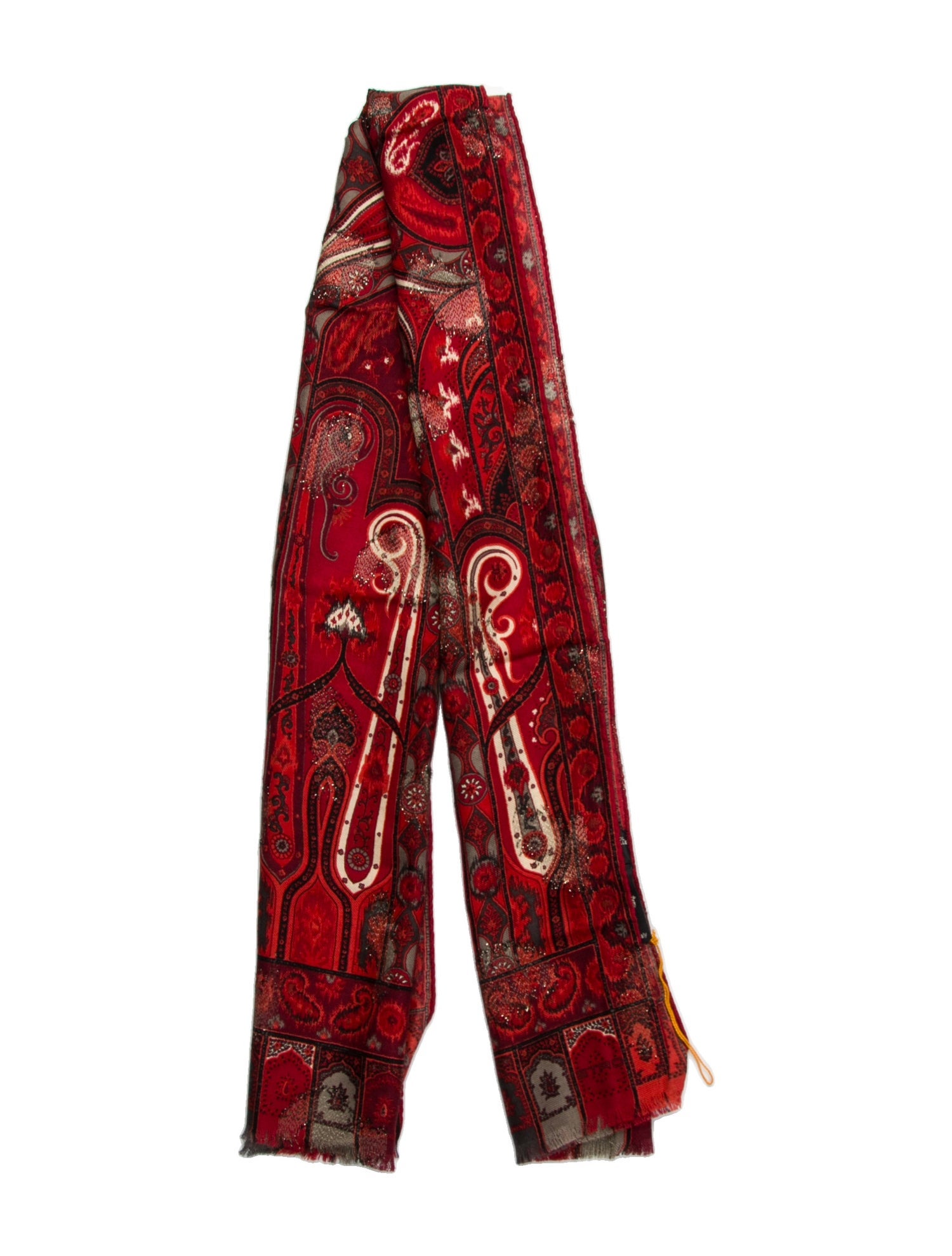 Etro Wool Paisley Print Scarf